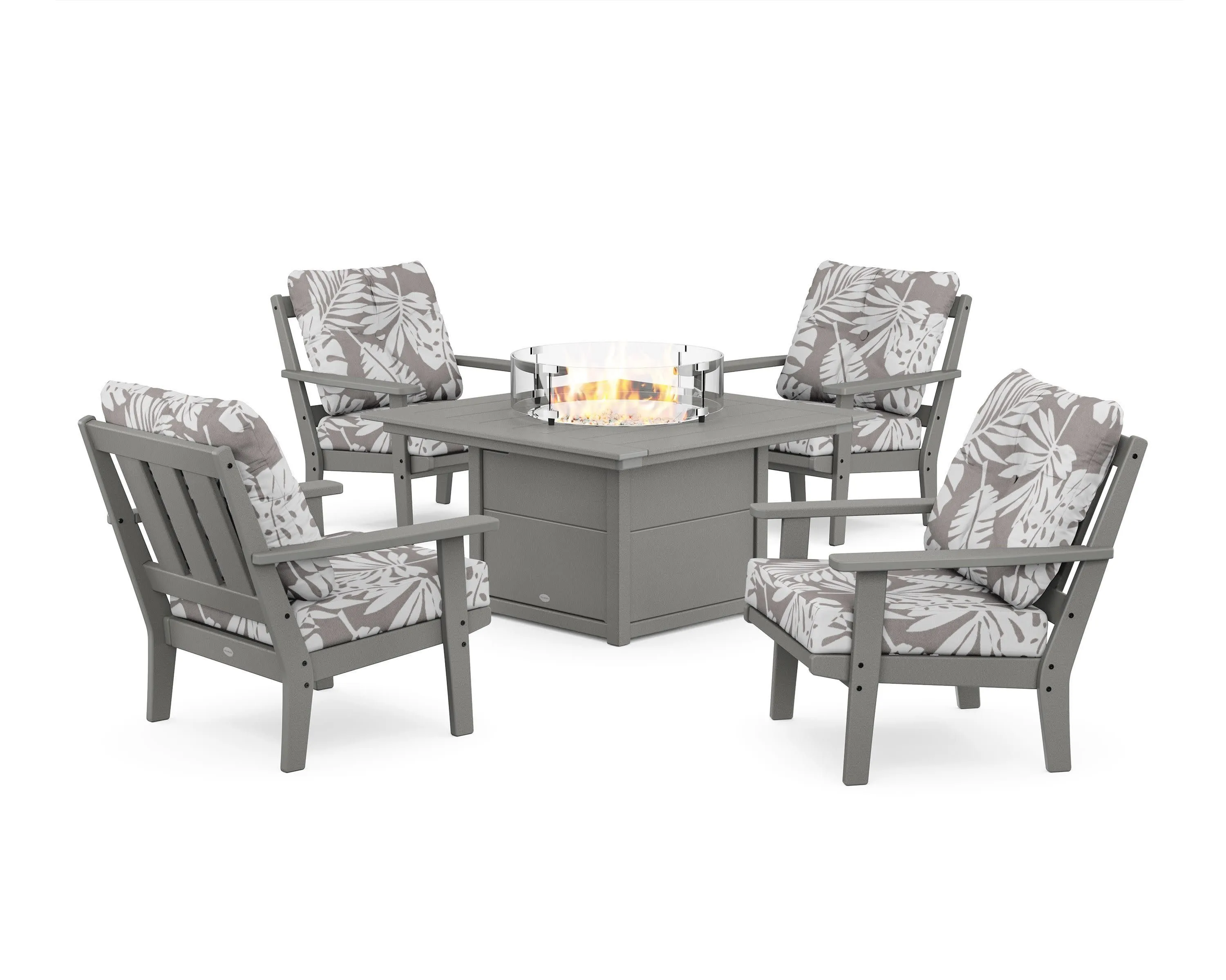 Oxford 5-Piece Deep Seating Set with Fire Pit Table