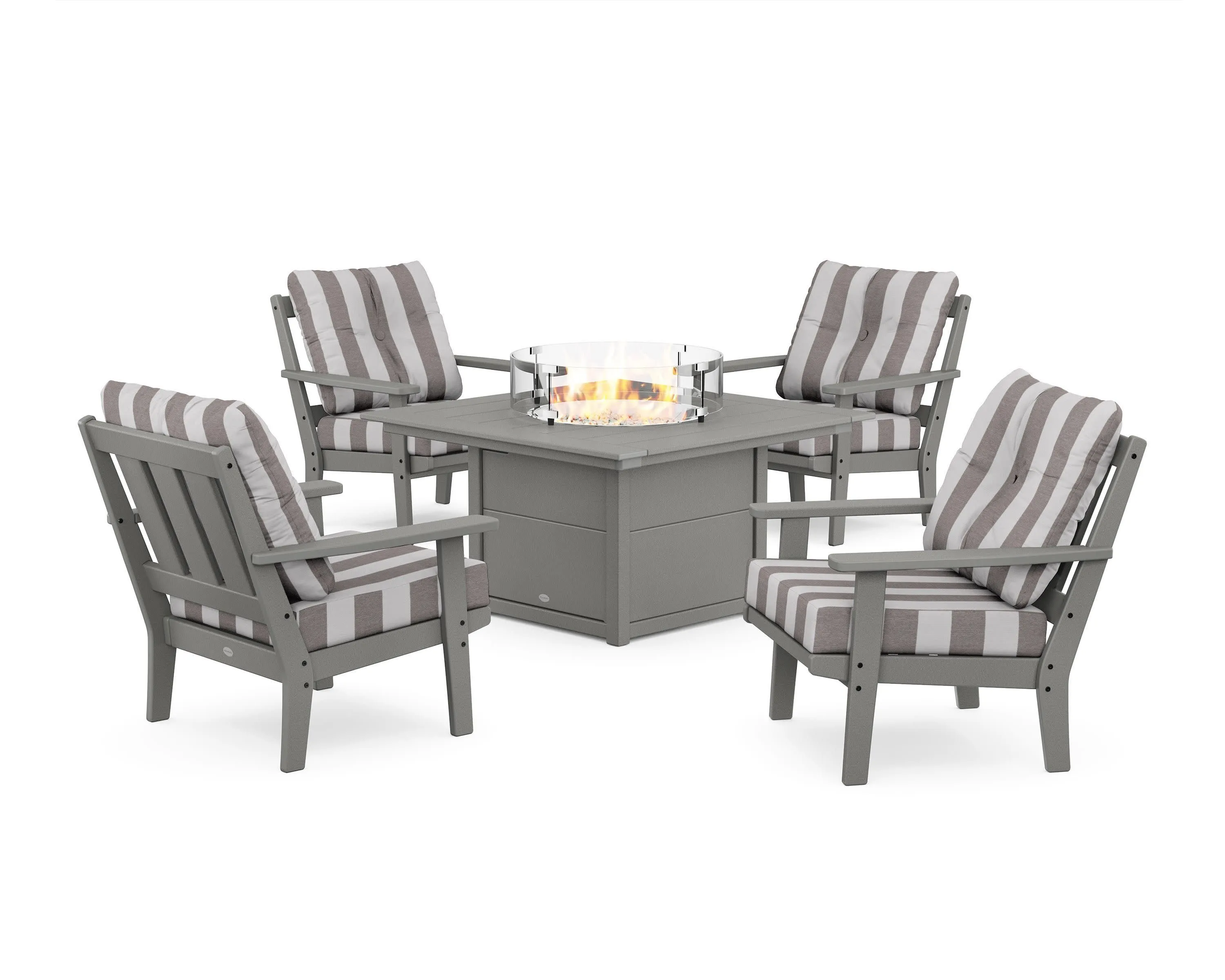 Oxford 5-Piece Deep Seating Set with Fire Pit Table