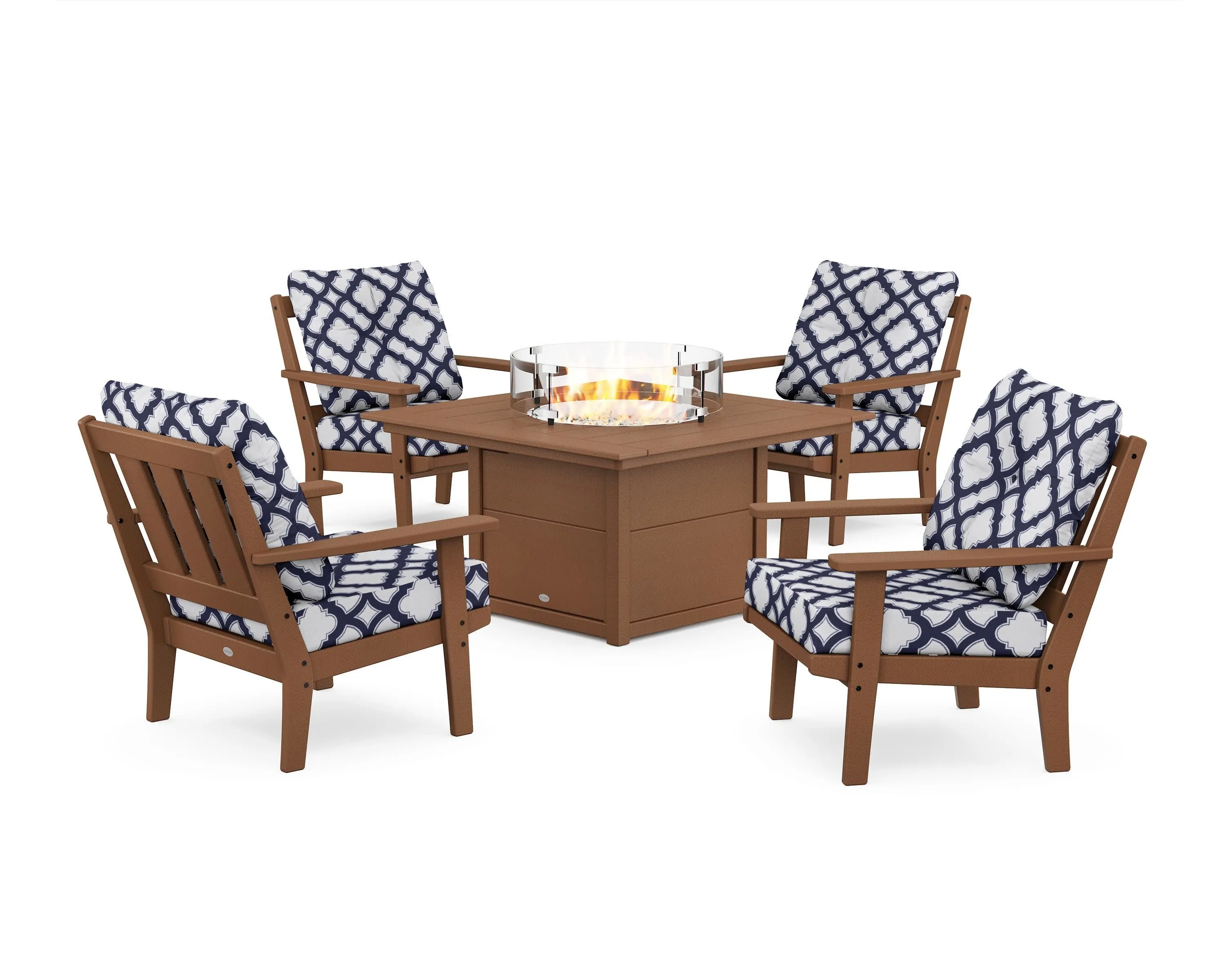 Oxford 5-Piece Deep Seating Set with Fire Pit Table
