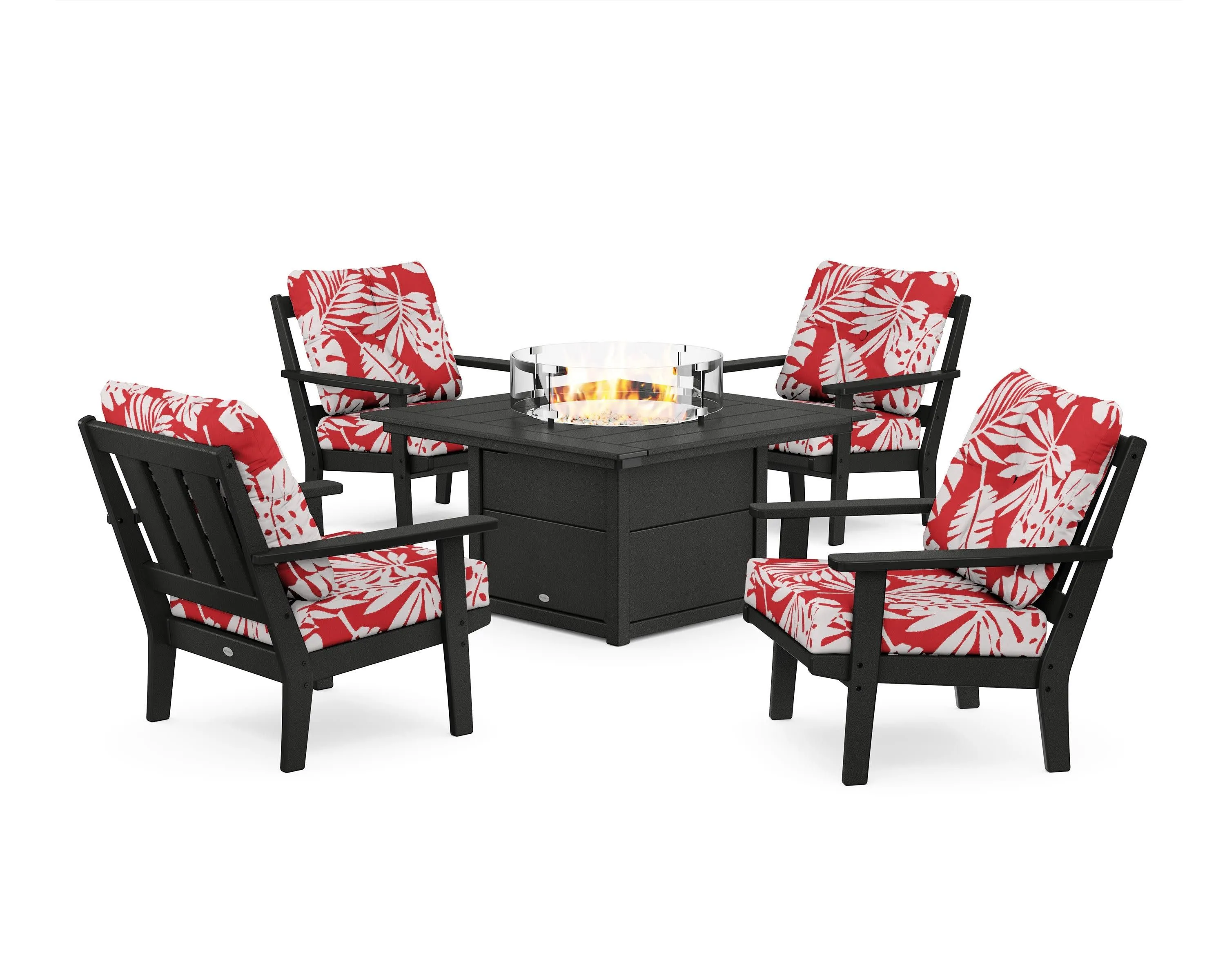 Oxford 5-Piece Deep Seating Set with Fire Pit Table