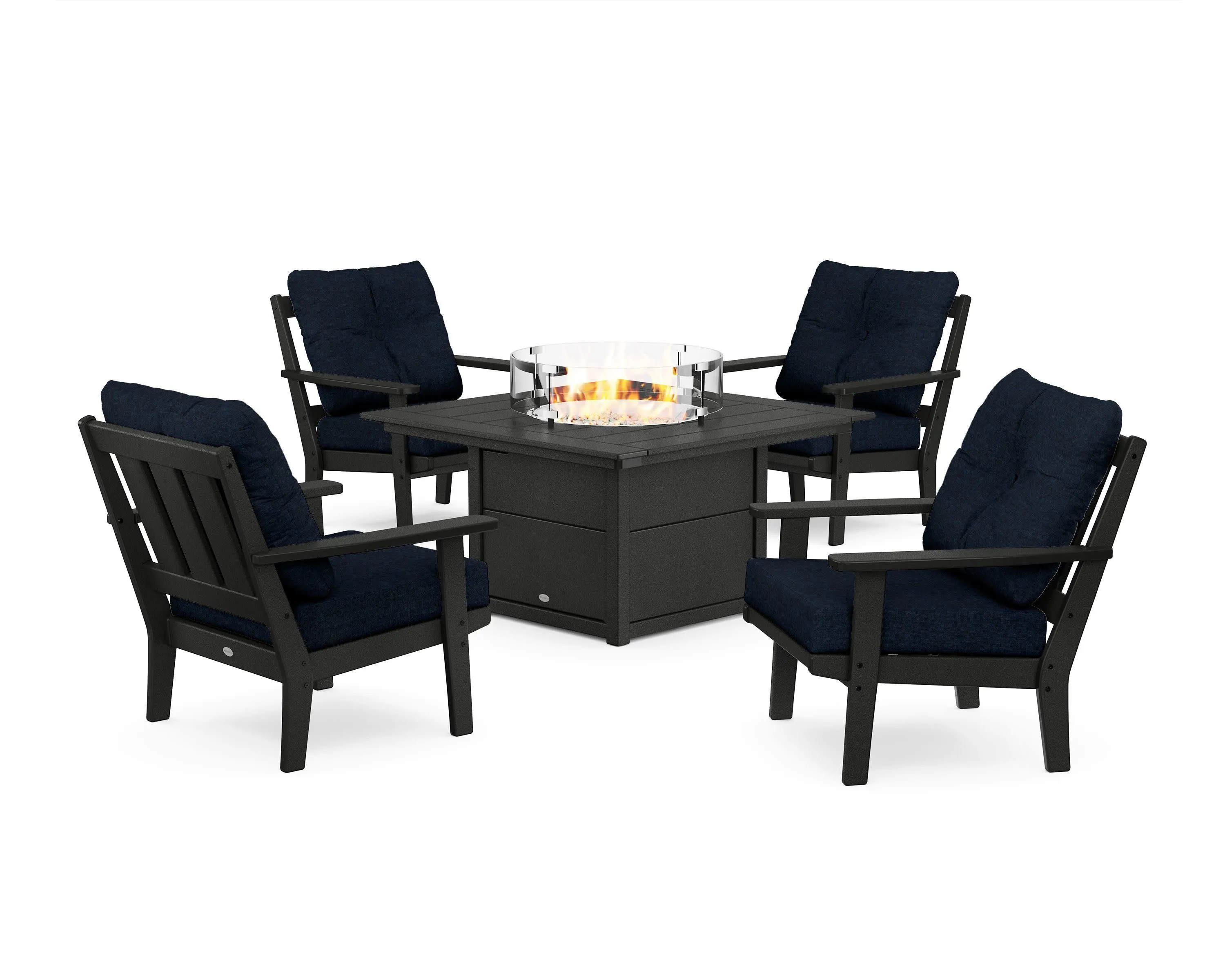 Oxford 5-Piece Deep Seating Set with Fire Pit Table