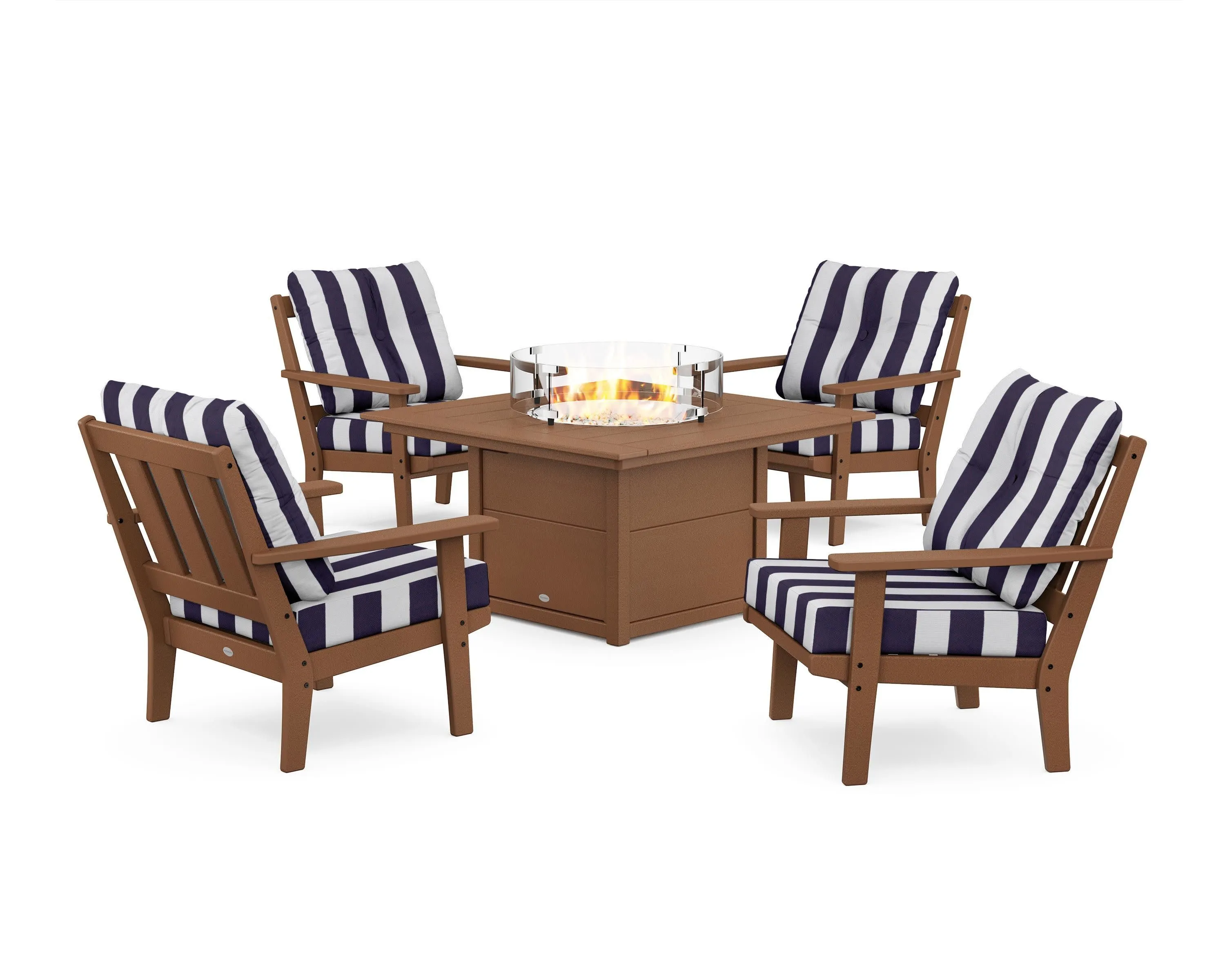 Oxford 5-Piece Deep Seating Set with Fire Pit Table