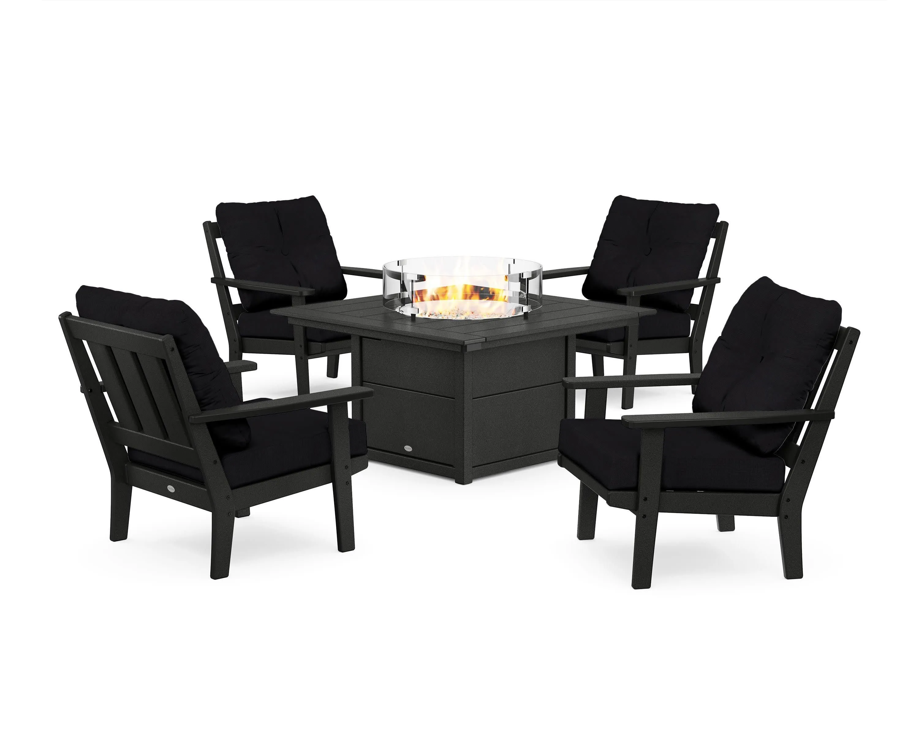 Oxford 5-Piece Deep Seating Set with Fire Pit Table