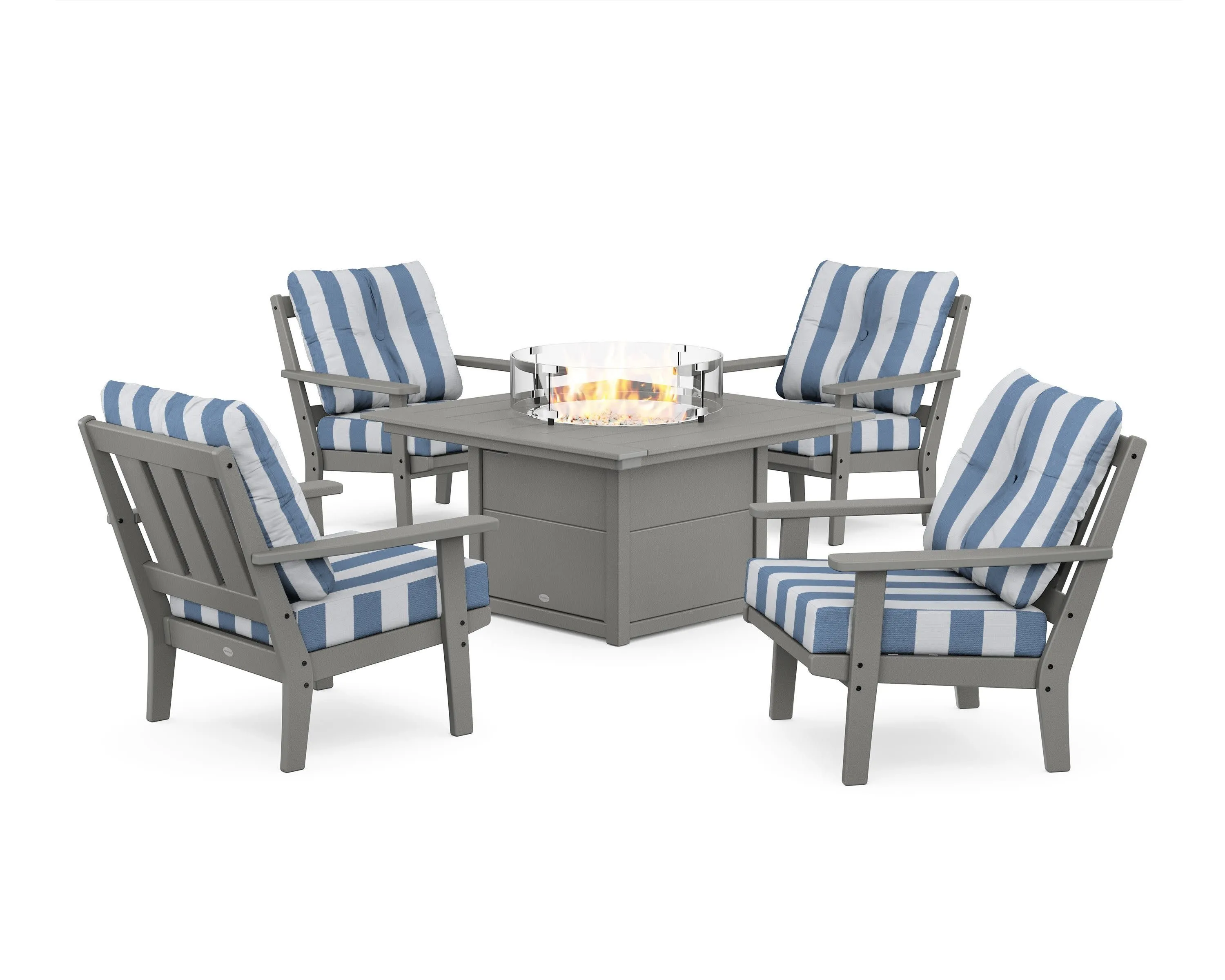 Oxford 5-Piece Deep Seating Set with Fire Pit Table