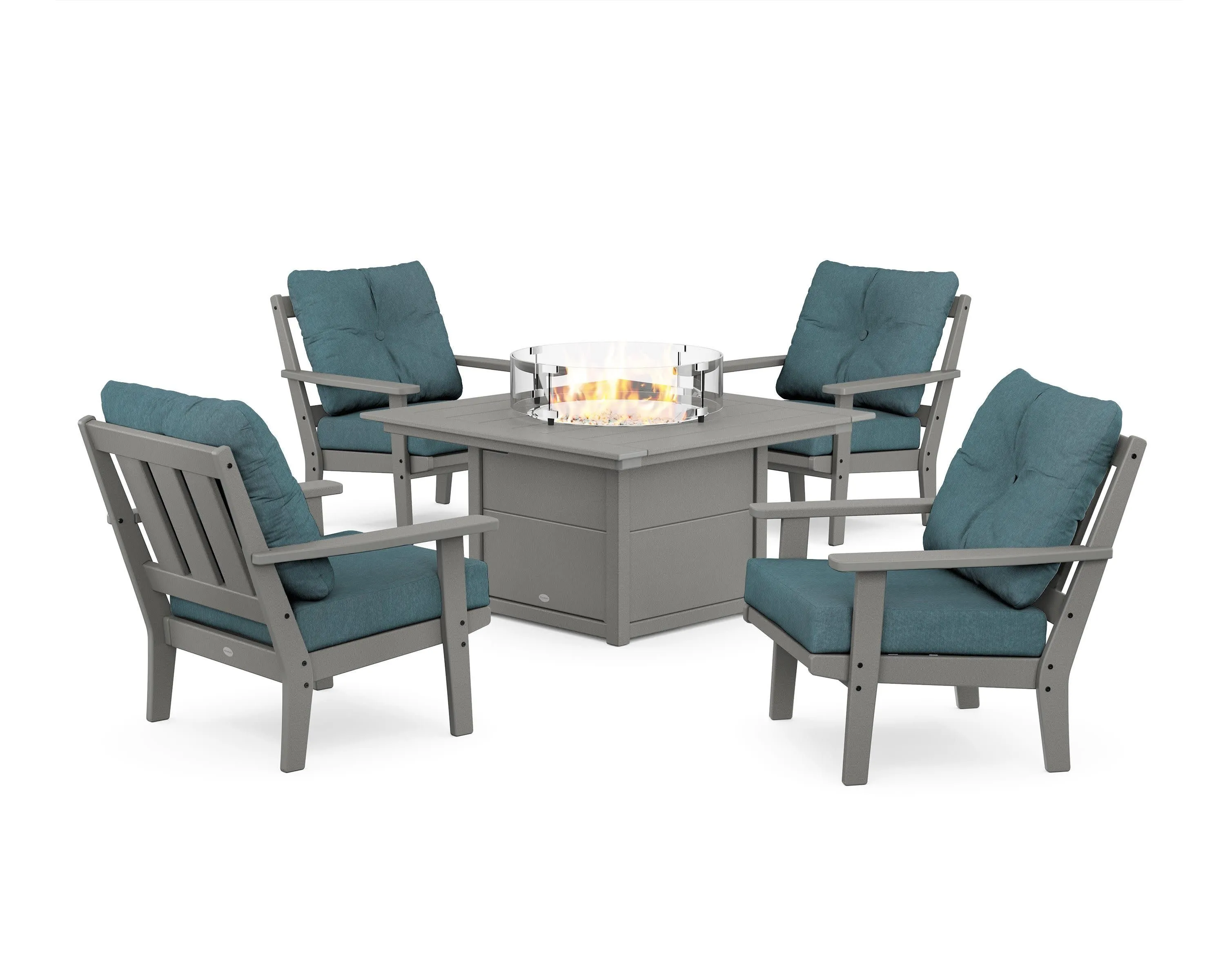 Oxford 5-Piece Deep Seating Set with Fire Pit Table