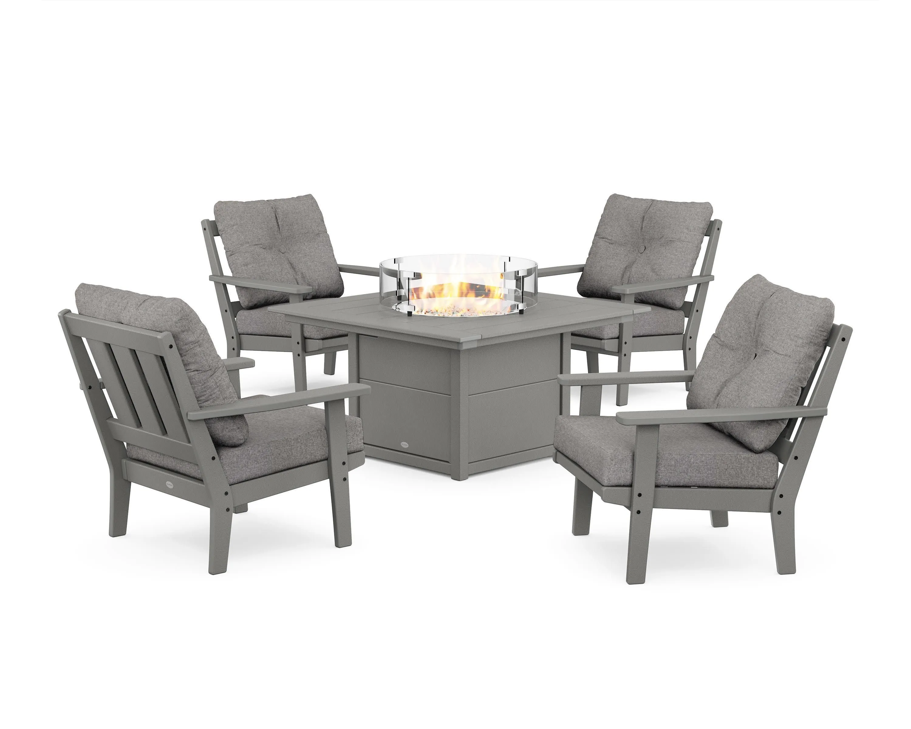 Oxford 5-Piece Deep Seating Set with Fire Pit Table