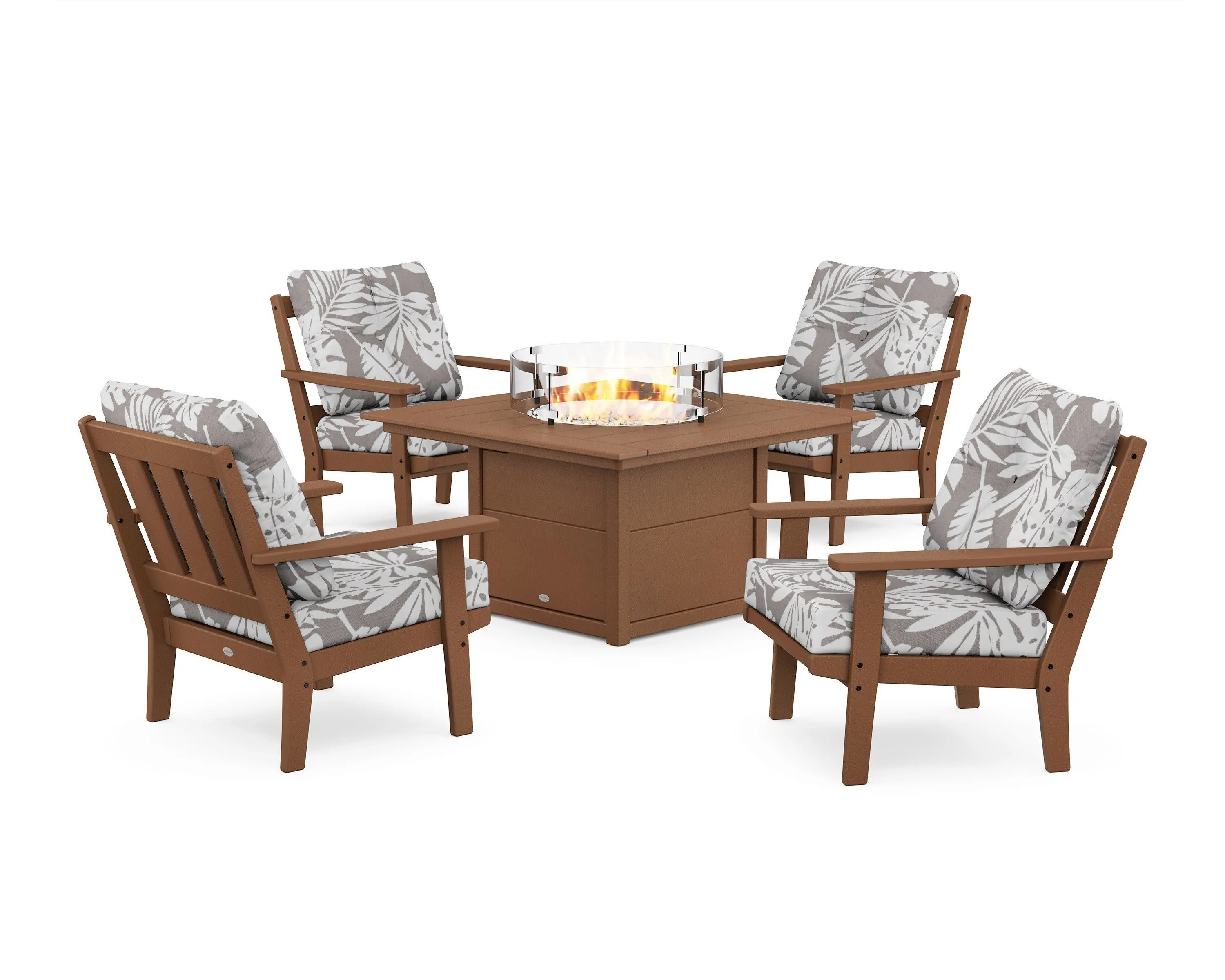 Oxford 5-Piece Deep Seating Set with Fire Pit Table