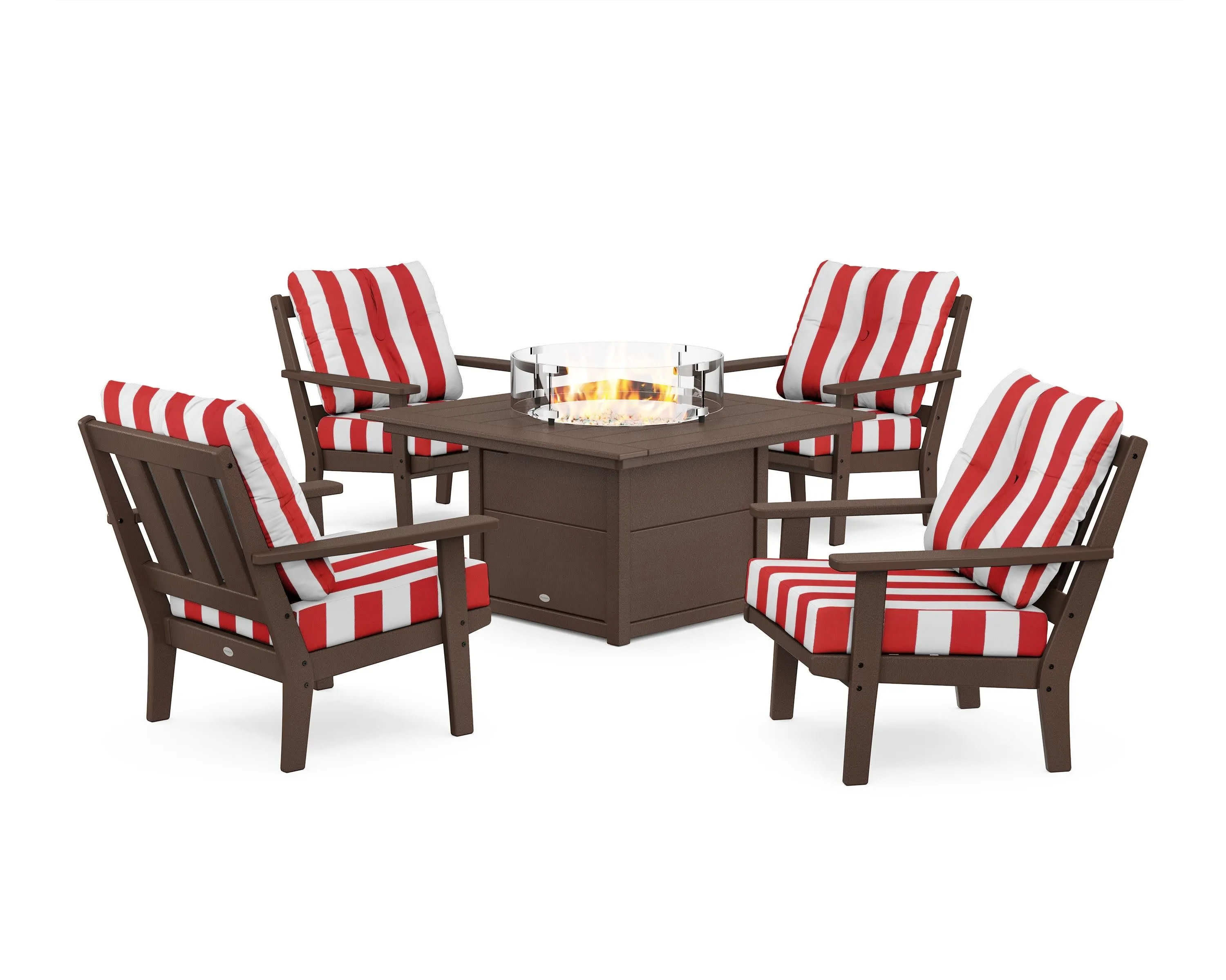 Oxford 5-Piece Deep Seating Set with Fire Pit Table