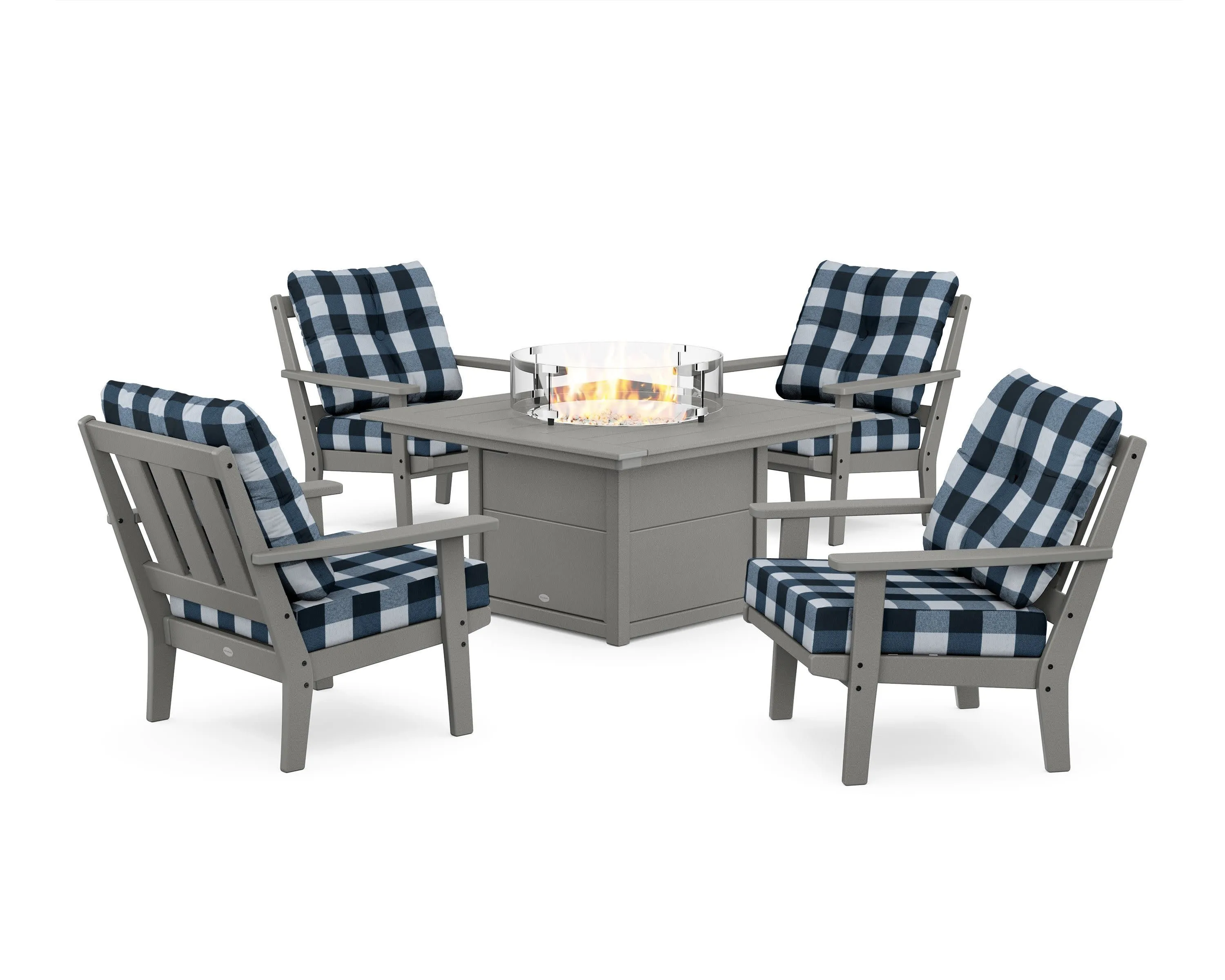 Oxford 5-Piece Deep Seating Set with Fire Pit Table