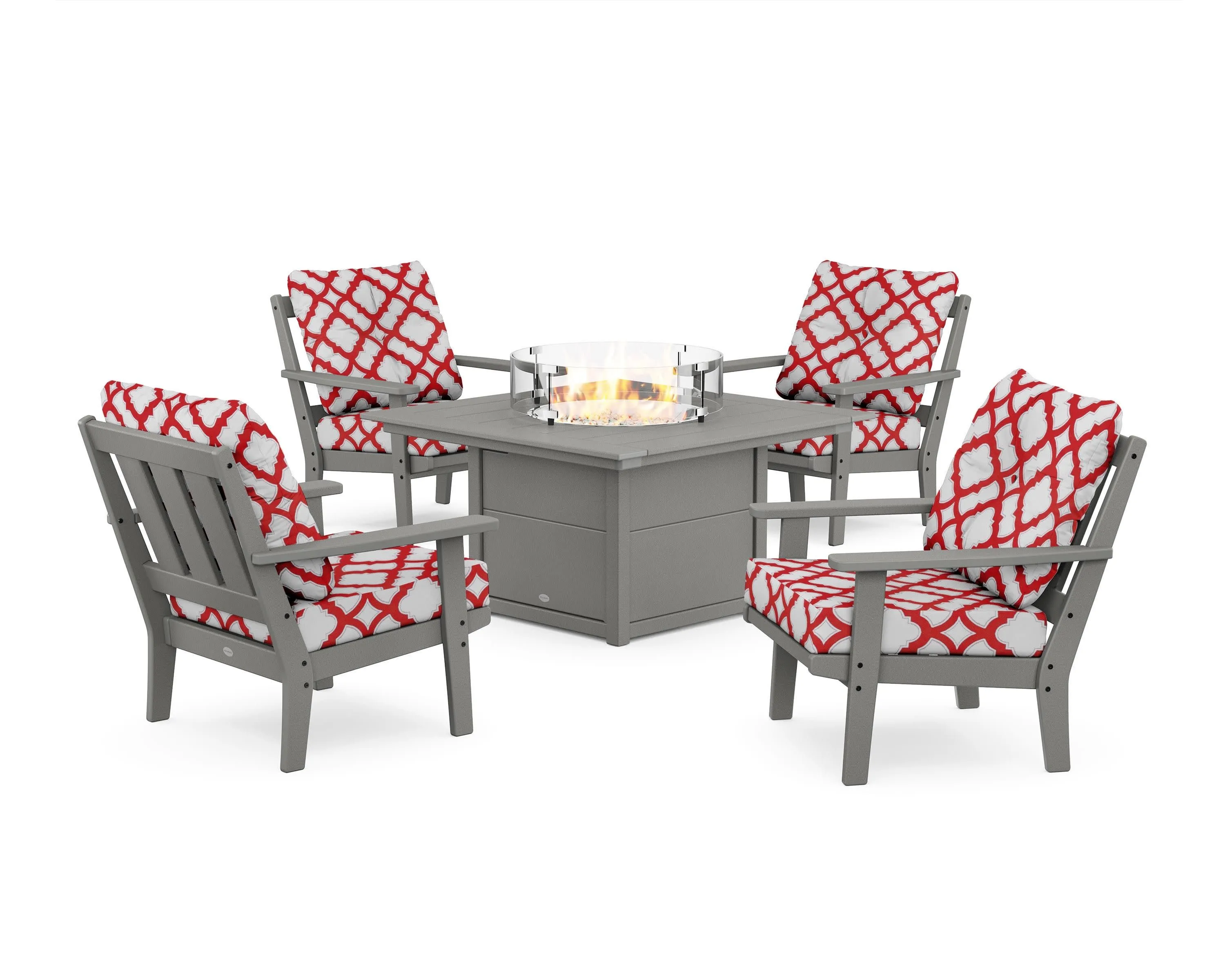 Oxford 5-Piece Deep Seating Set with Fire Pit Table
