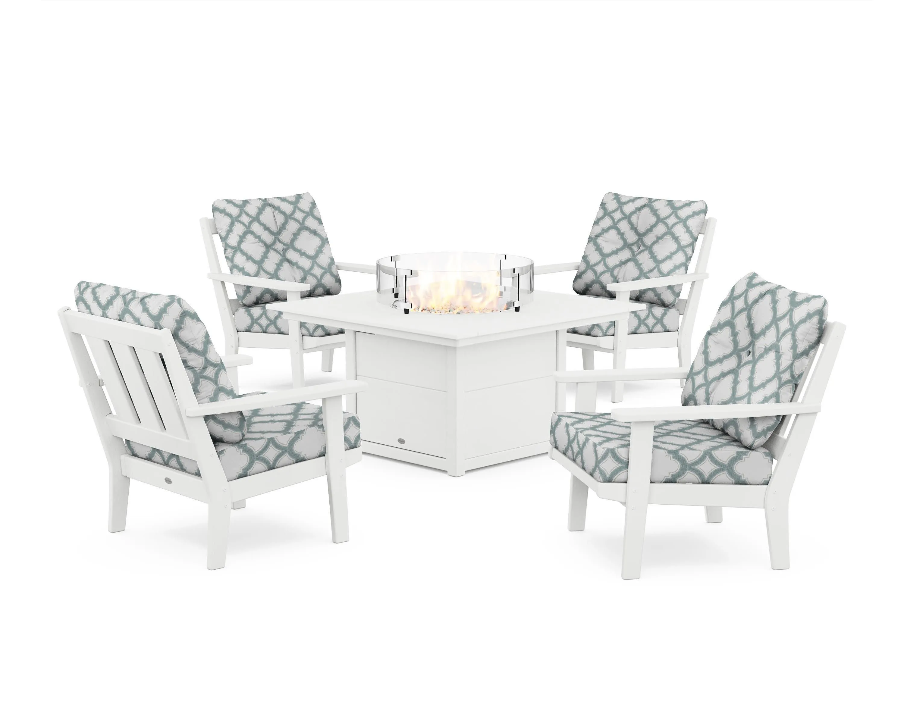 Oxford 5-Piece Deep Seating Set with Fire Pit Table