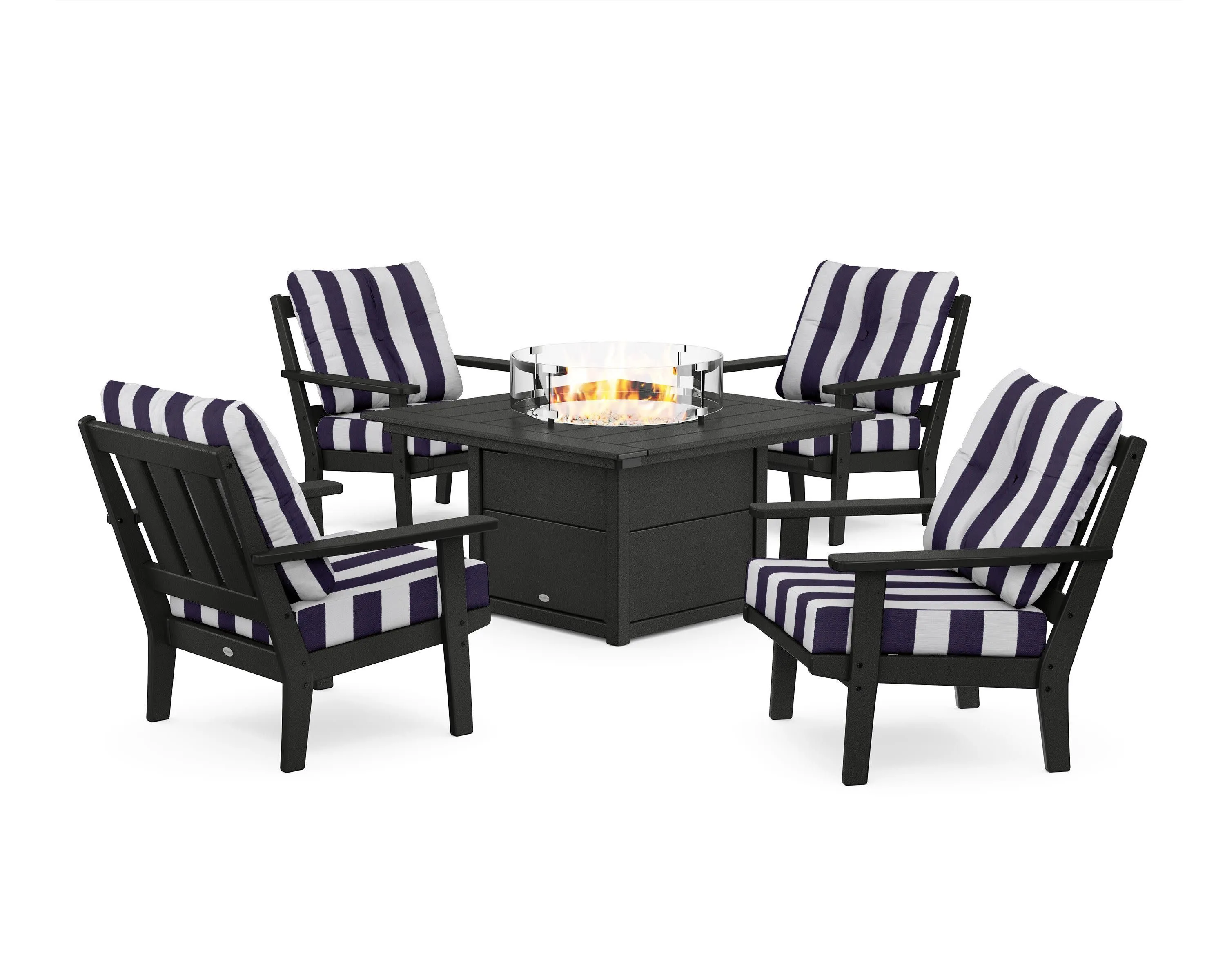 Oxford 5-Piece Deep Seating Set with Fire Pit Table