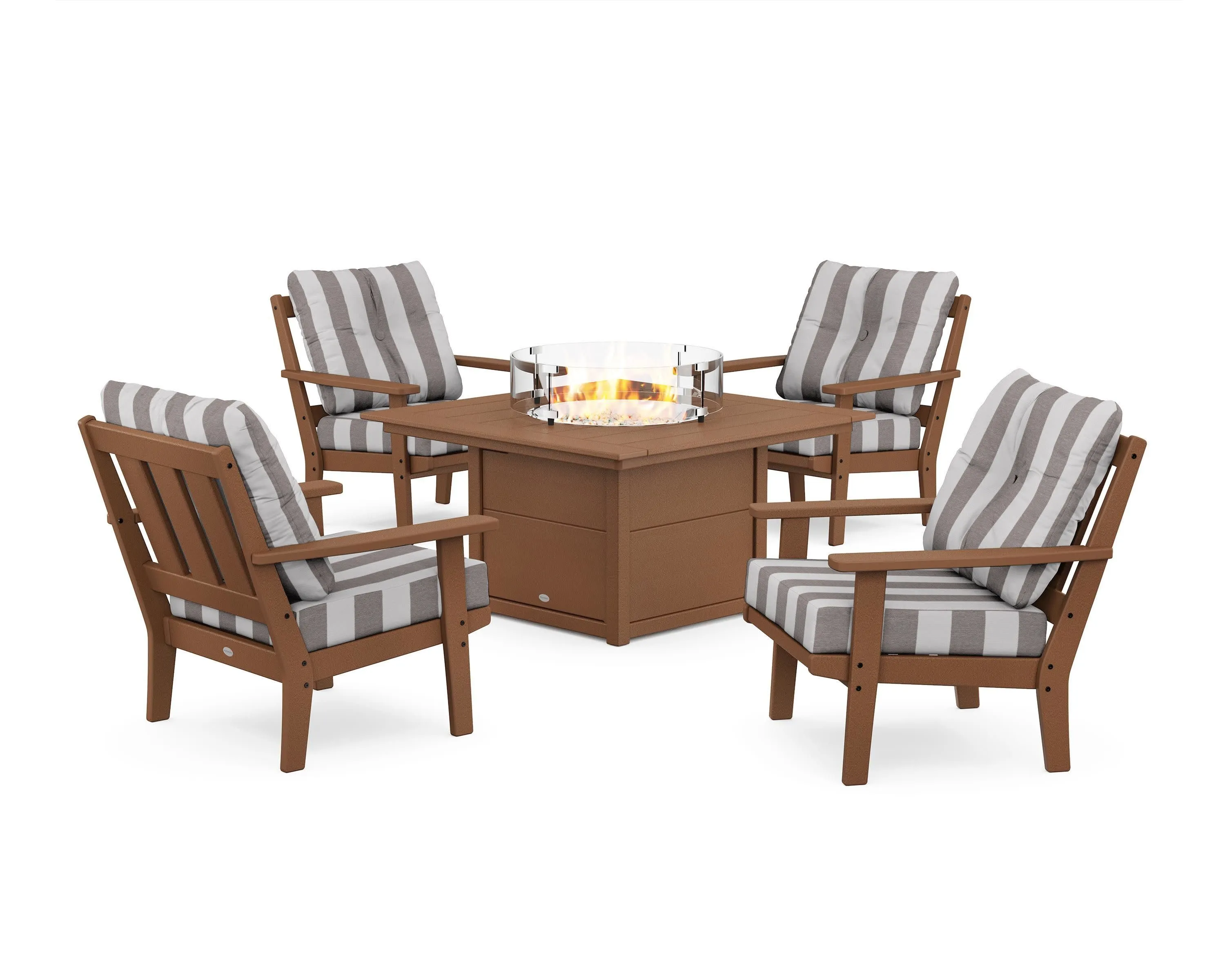 Oxford 5-Piece Deep Seating Set with Fire Pit Table