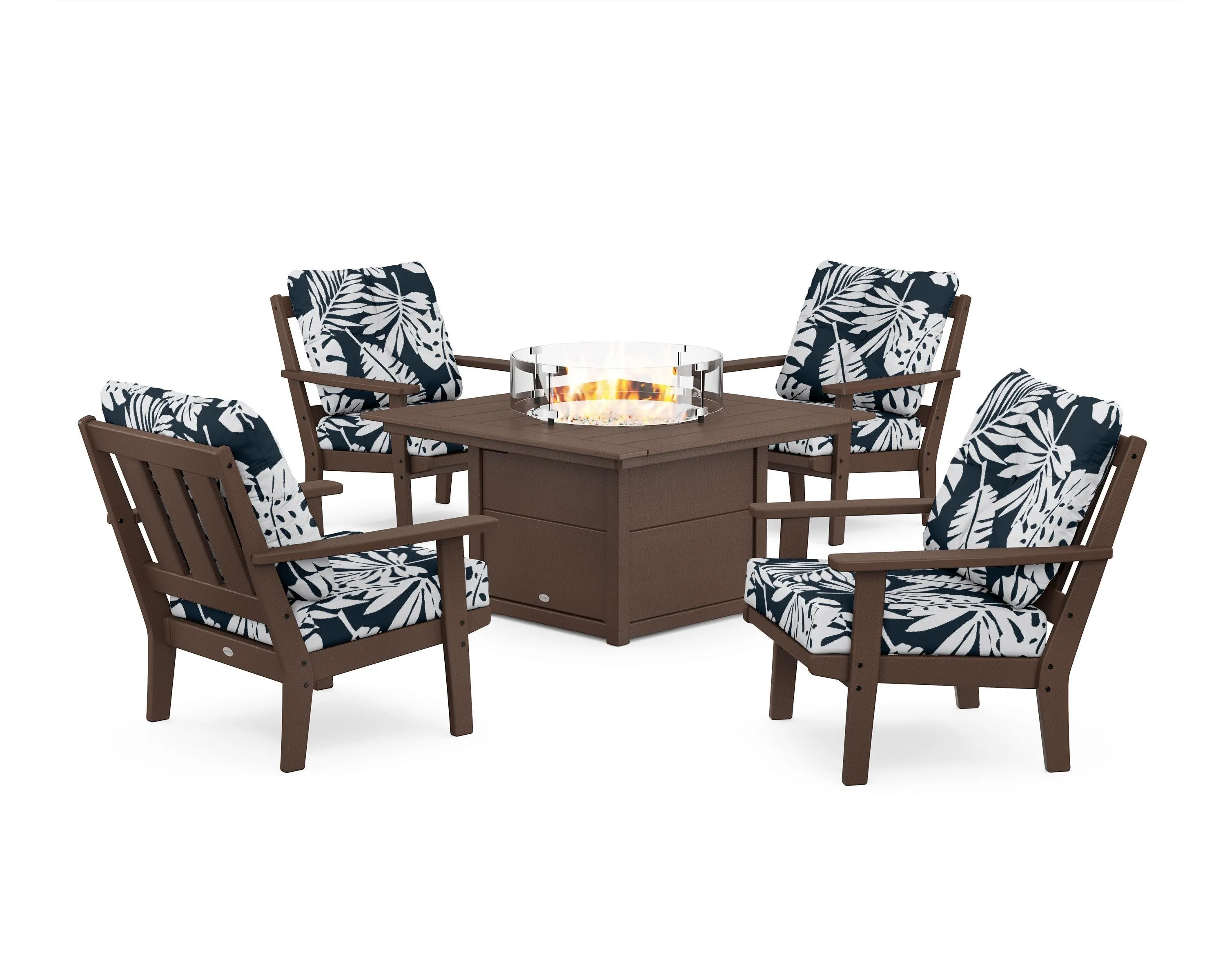 Oxford 5-Piece Deep Seating Set with Fire Pit Table