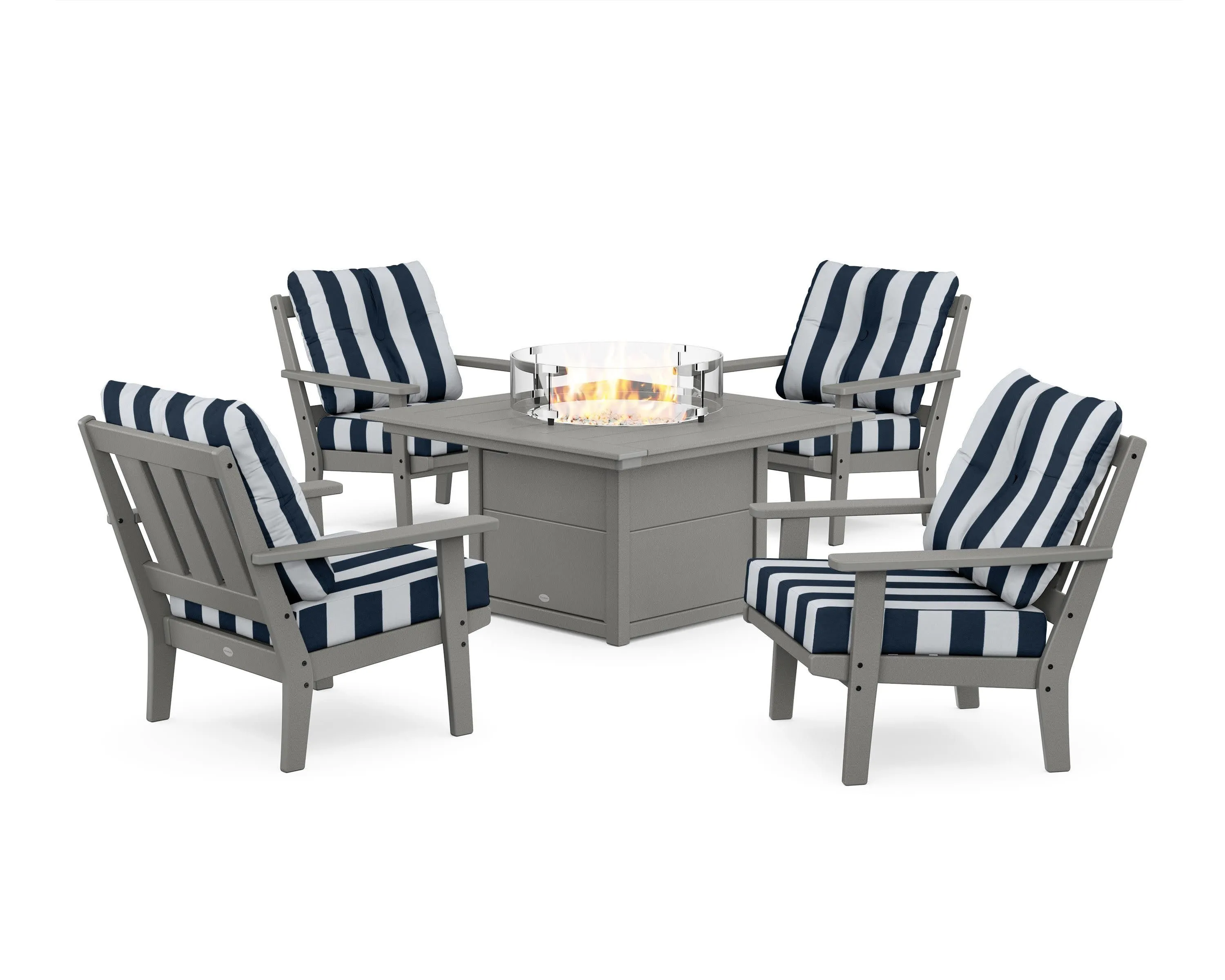Oxford 5-Piece Deep Seating Set with Fire Pit Table