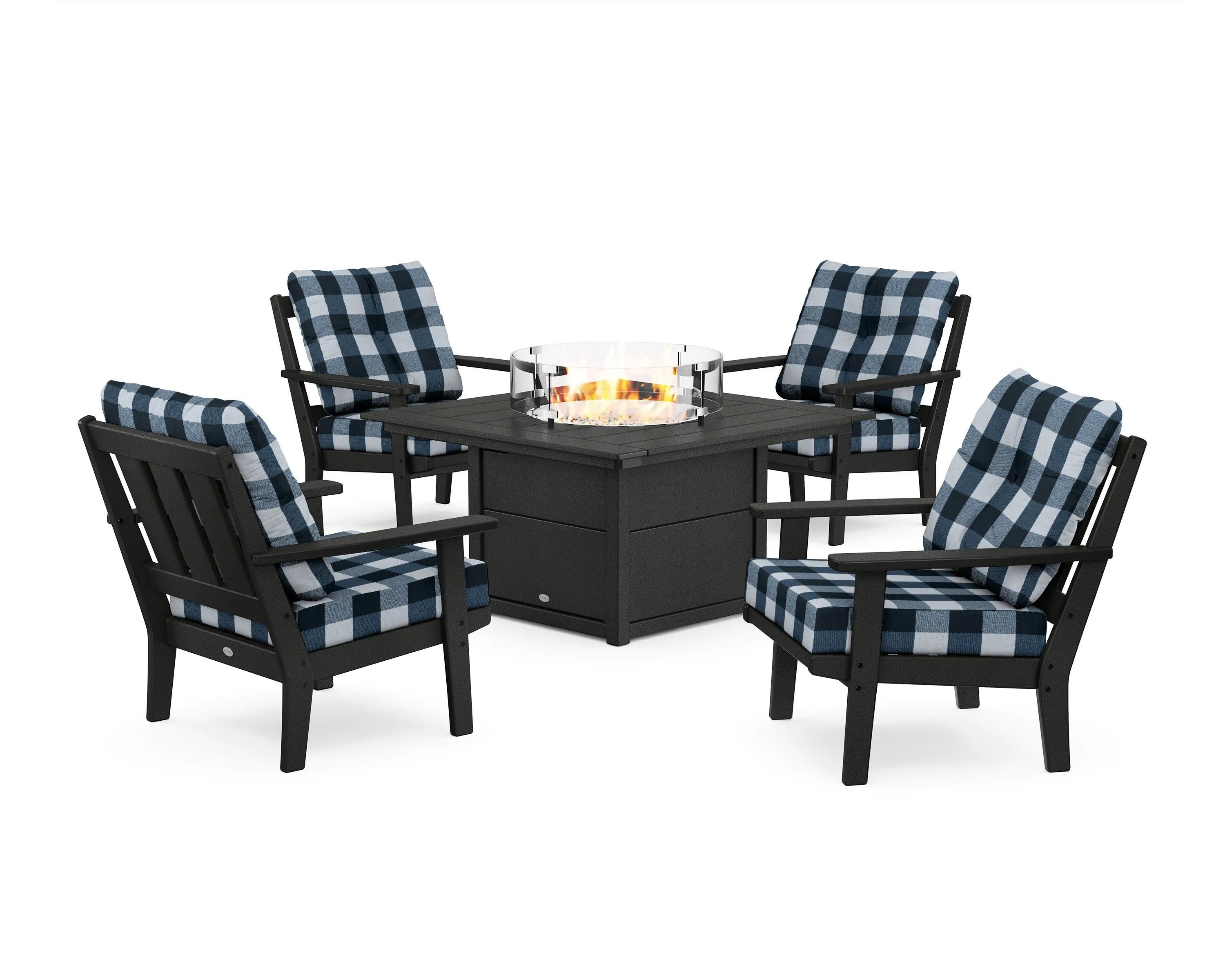 Oxford 5-Piece Deep Seating Set with Fire Pit Table