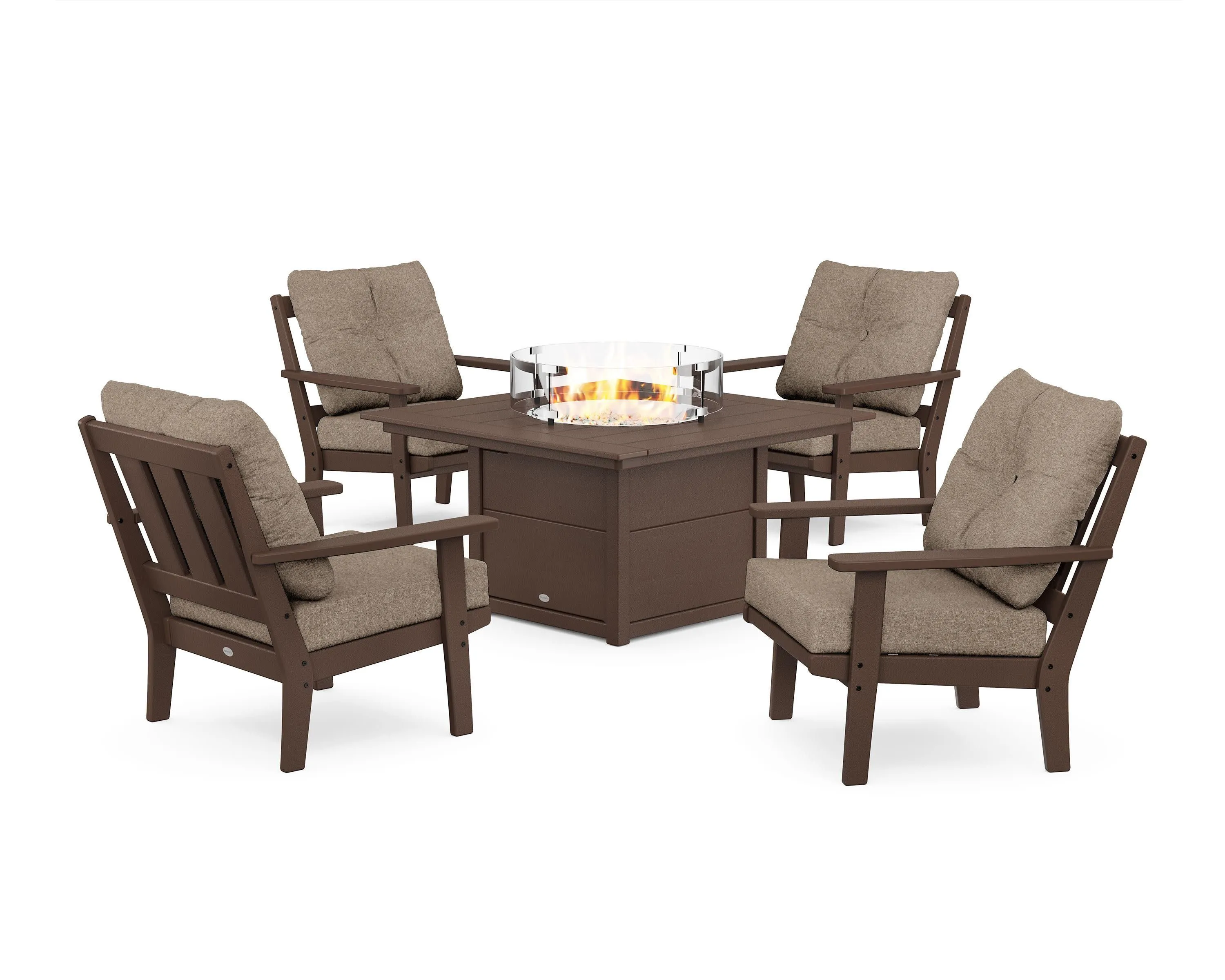 Oxford 5-Piece Deep Seating Set with Fire Pit Table