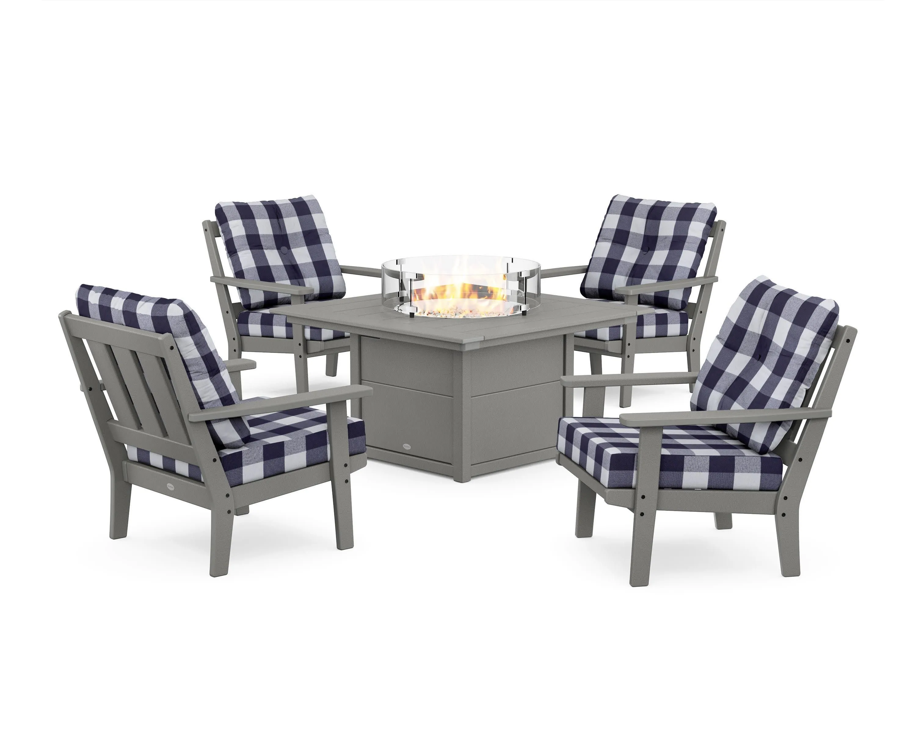 Oxford 5-Piece Deep Seating Set with Fire Pit Table