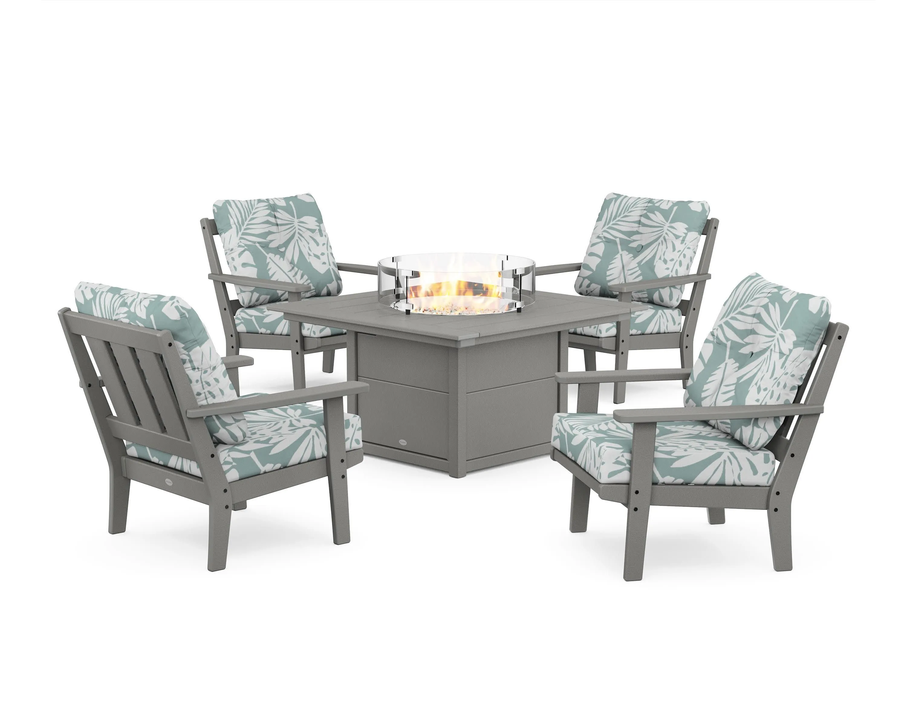 Oxford 5-Piece Deep Seating Set with Fire Pit Table
