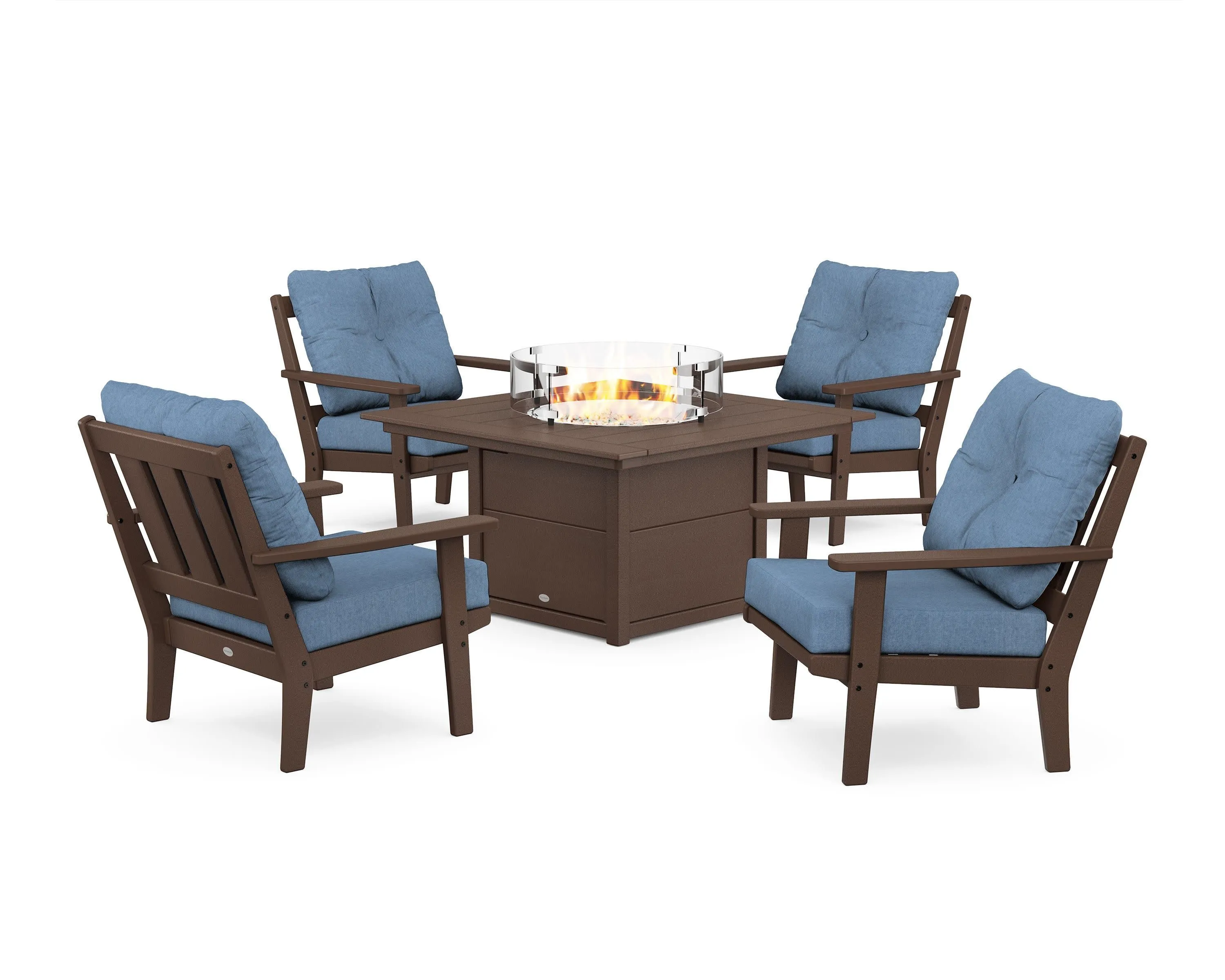 Oxford 5-Piece Deep Seating Set with Fire Pit Table