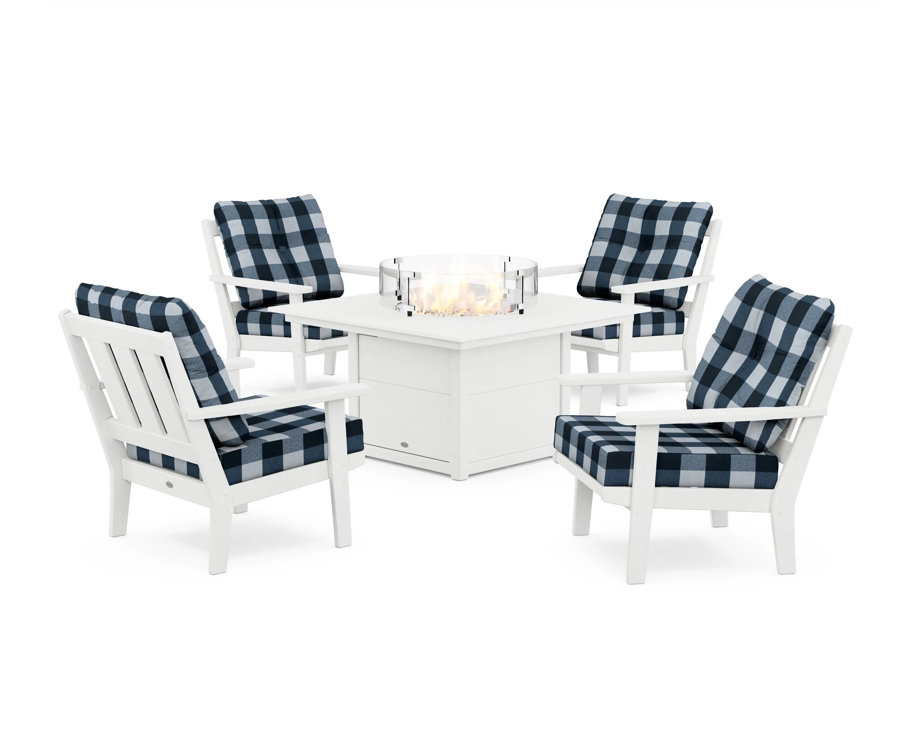 Oxford 5-Piece Deep Seating Set with Fire Pit Table
