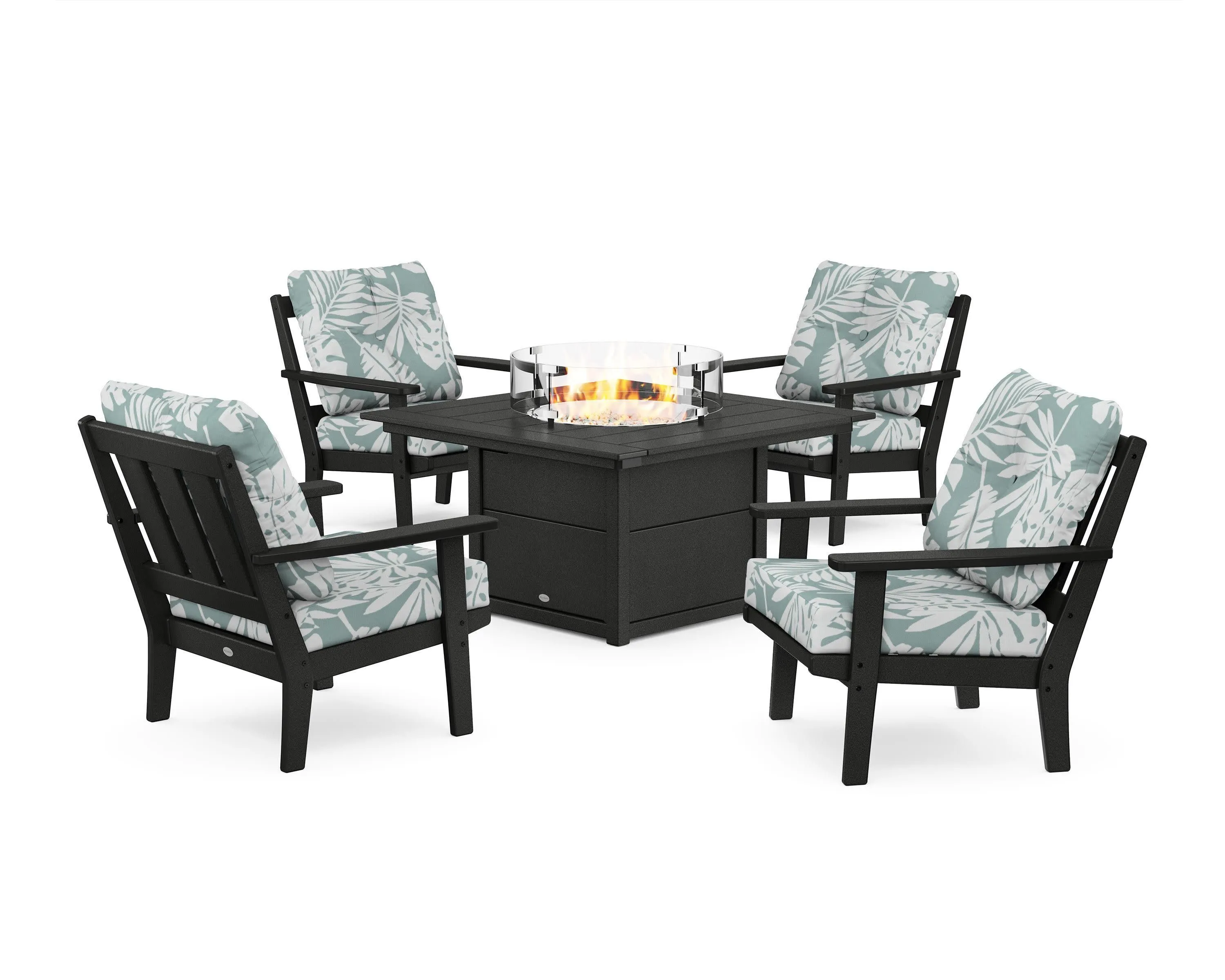 Oxford 5-Piece Deep Seating Set with Fire Pit Table