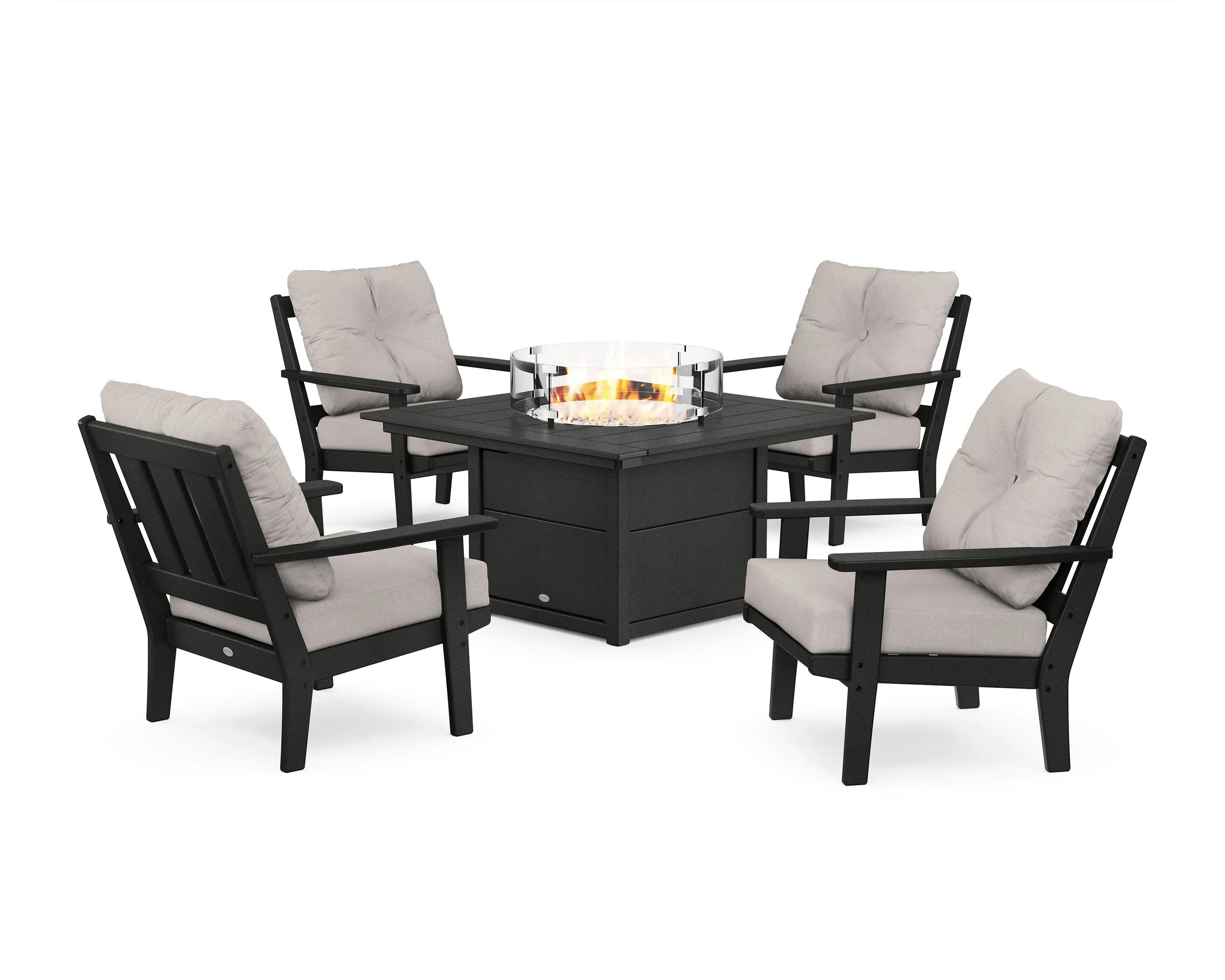 Oxford 5-Piece Deep Seating Set with Fire Pit Table
