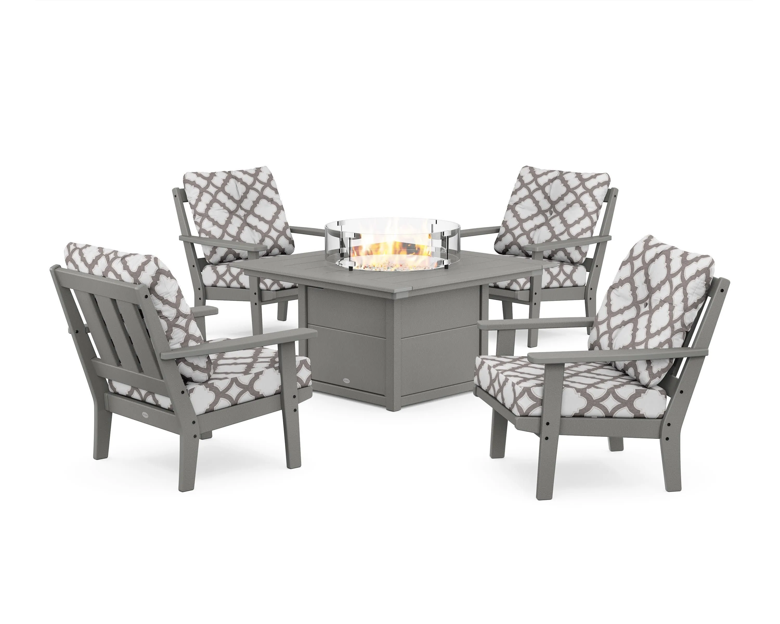 Oxford 5-Piece Deep Seating Set with Fire Pit Table