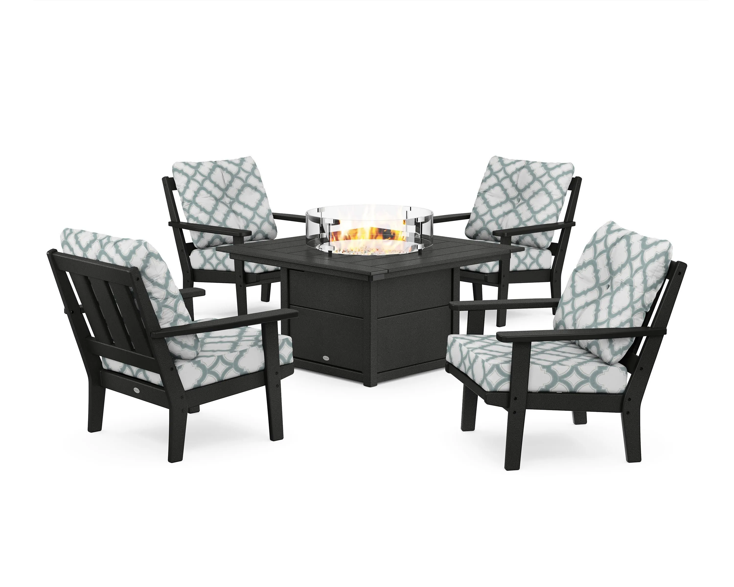 Oxford 5-Piece Deep Seating Set with Fire Pit Table