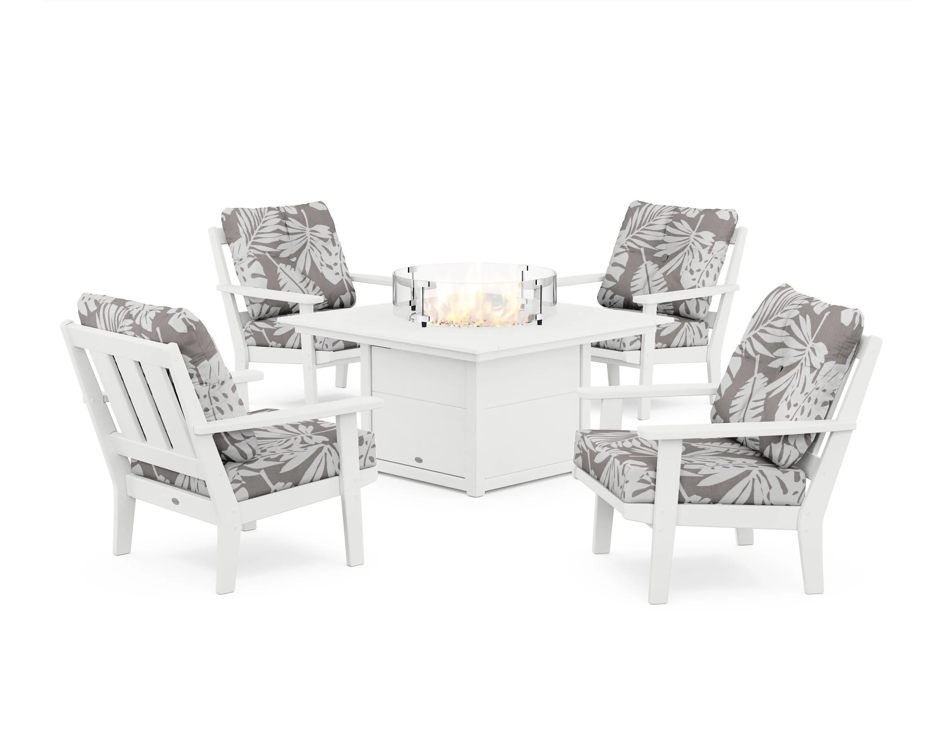 Oxford 5-Piece Deep Seating Set with Fire Pit Table