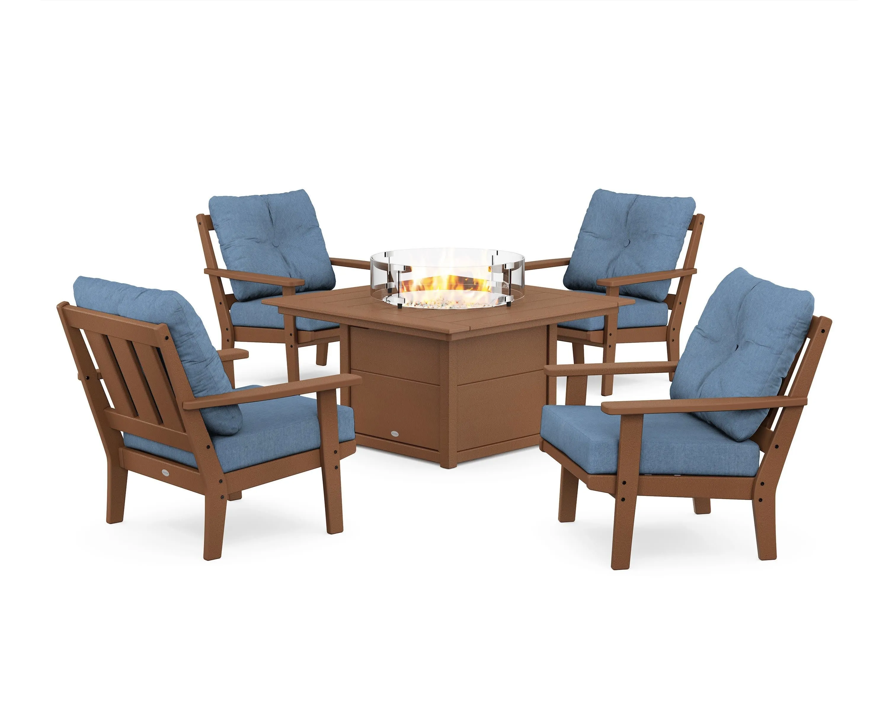 Oxford 5-Piece Deep Seating Set with Fire Pit Table