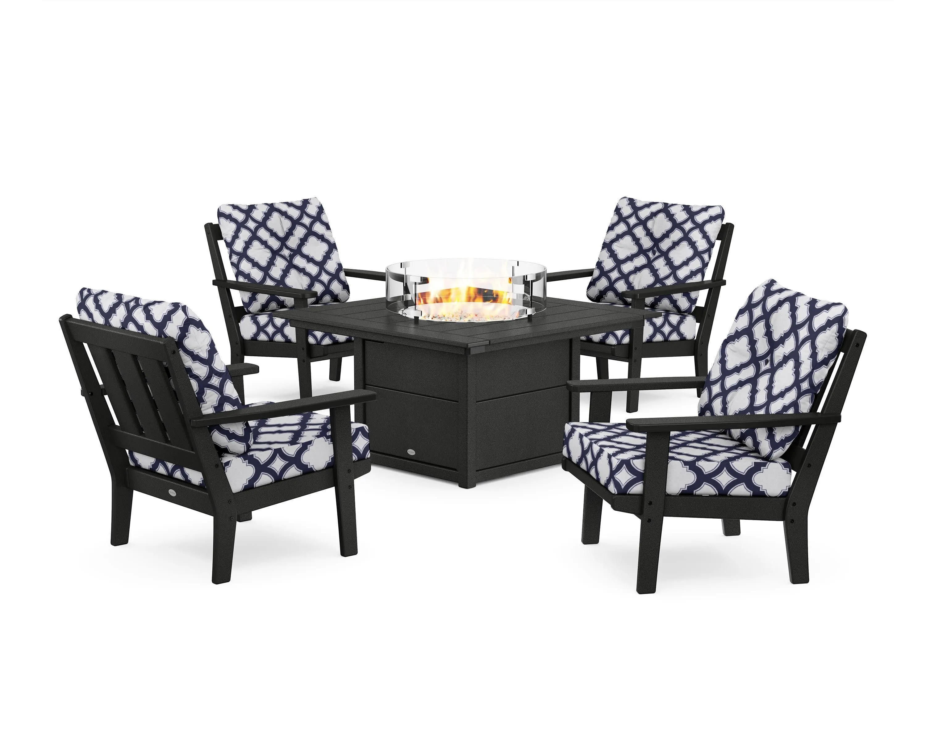 Oxford 5-Piece Deep Seating Set with Fire Pit Table