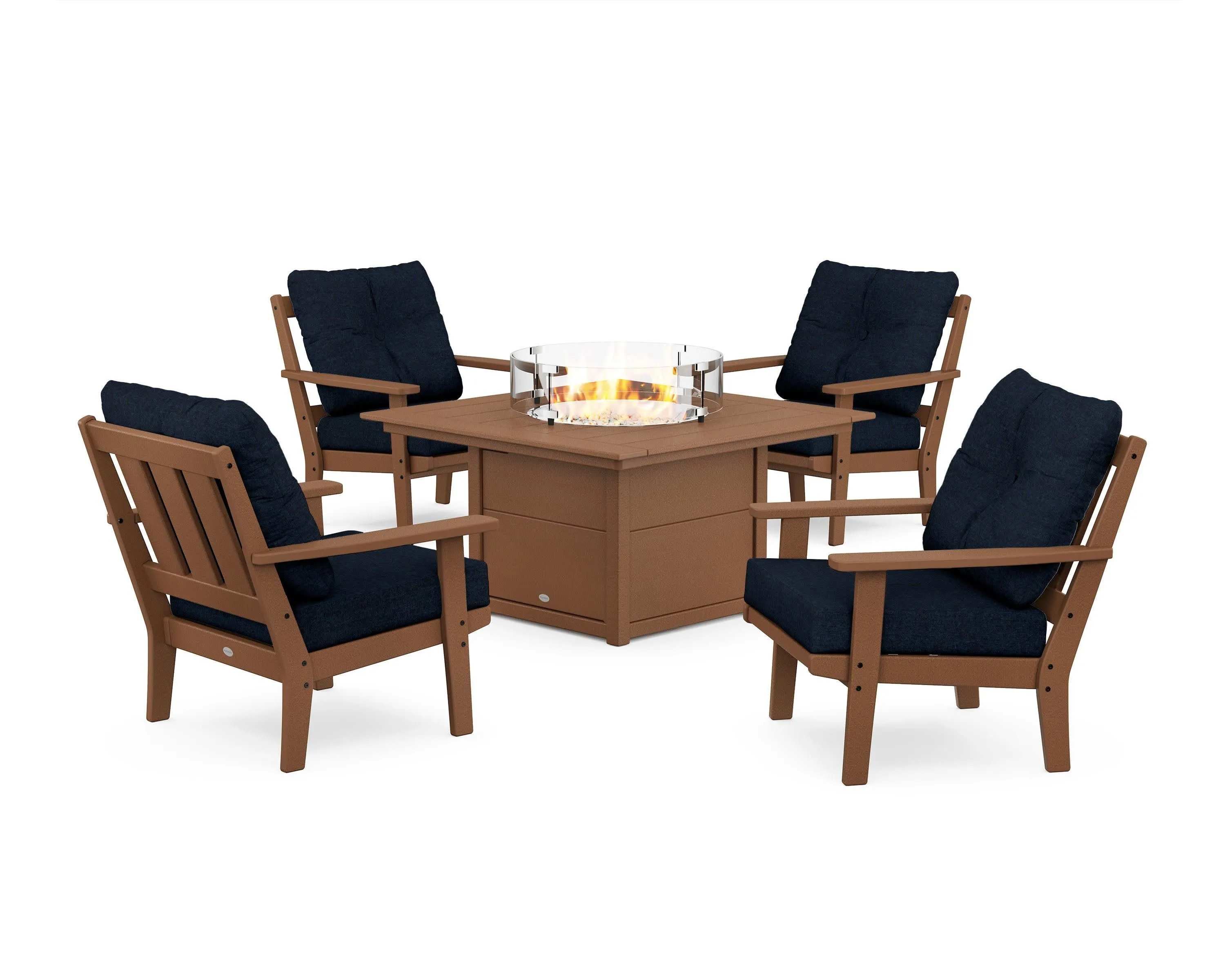 Oxford 5-Piece Deep Seating Set with Fire Pit Table