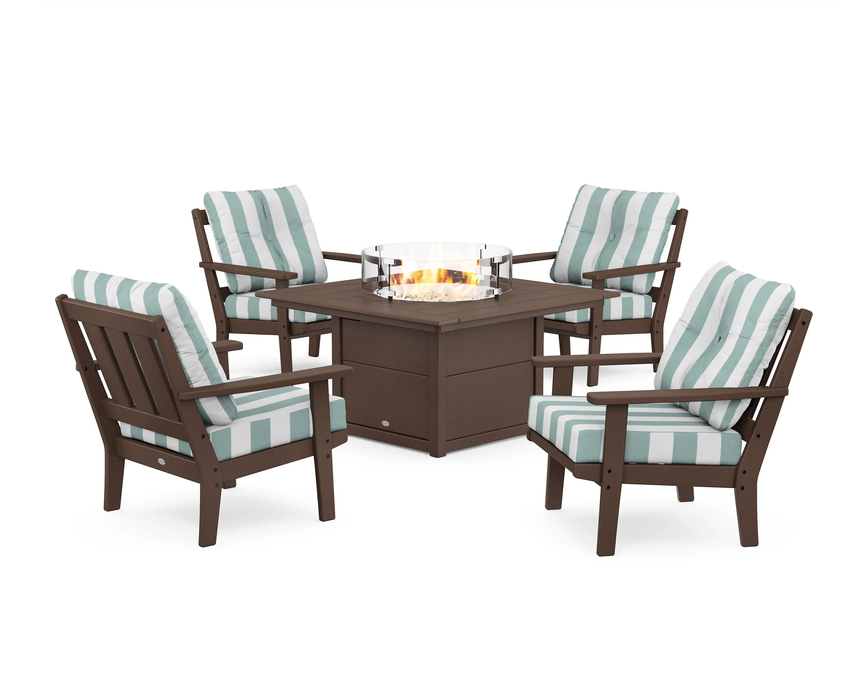 Oxford 5-Piece Deep Seating Set with Fire Pit Table