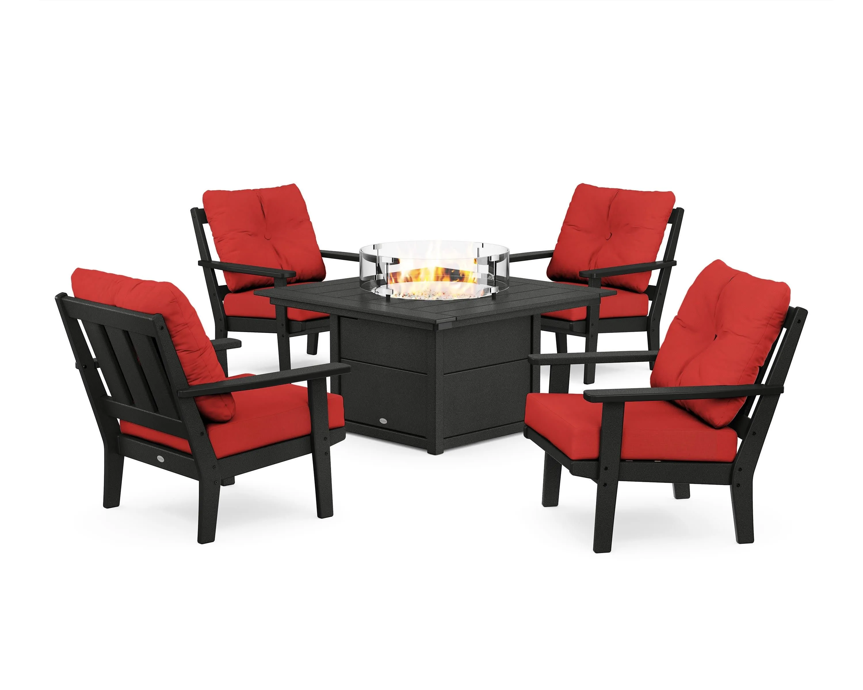 Oxford 5-Piece Deep Seating Set with Fire Pit Table