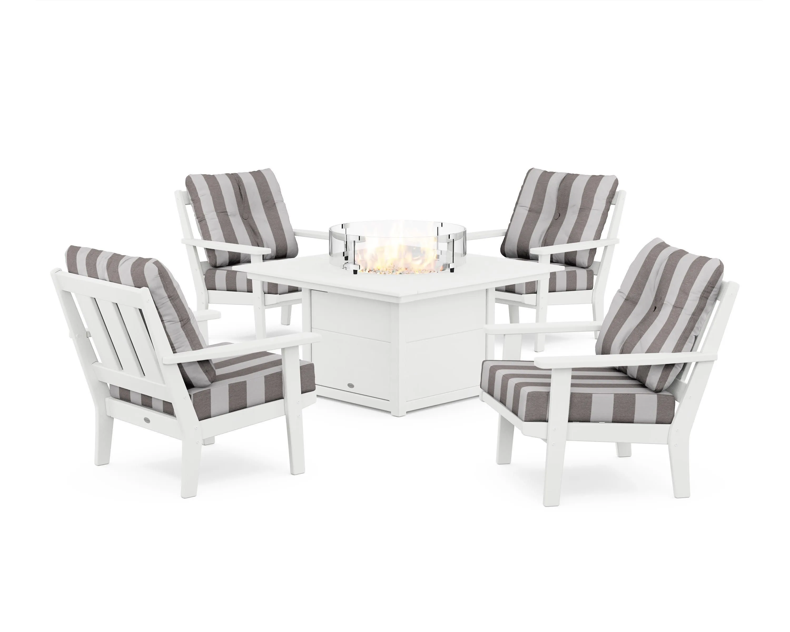Oxford 5-Piece Deep Seating Set with Fire Pit Table
