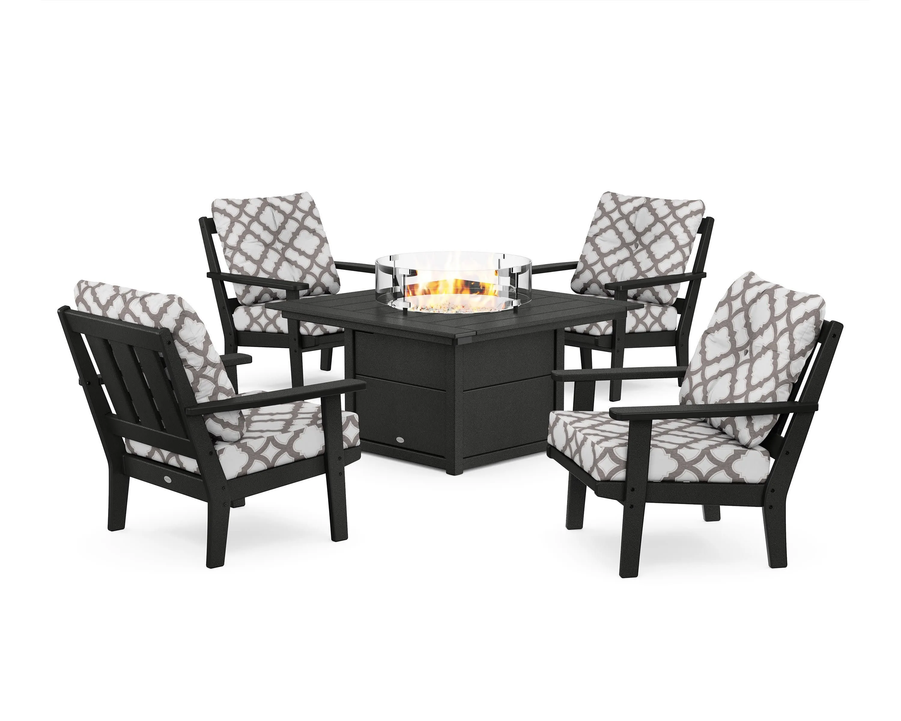 Oxford 5-Piece Deep Seating Set with Fire Pit Table