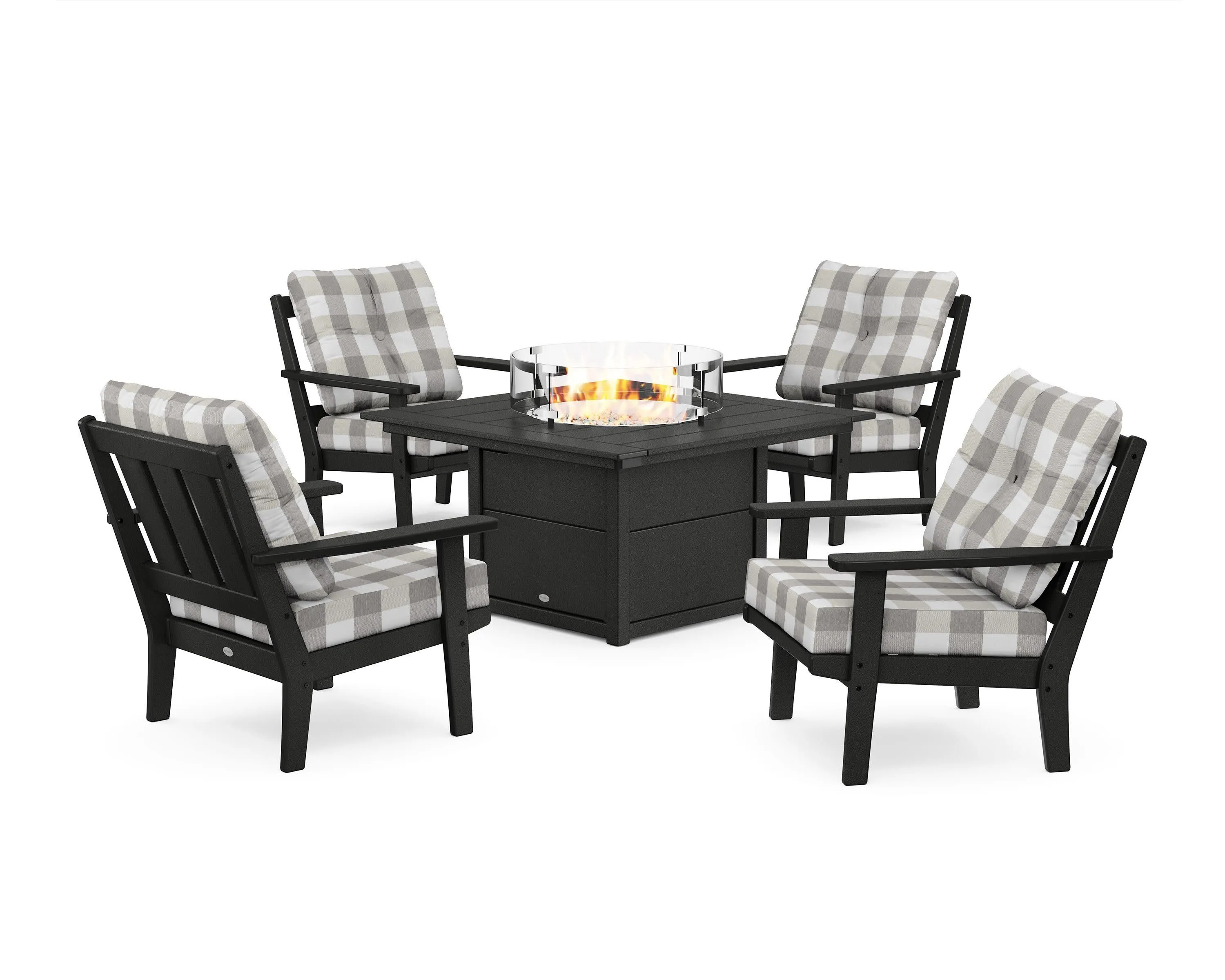 Oxford 5-Piece Deep Seating Set with Fire Pit Table