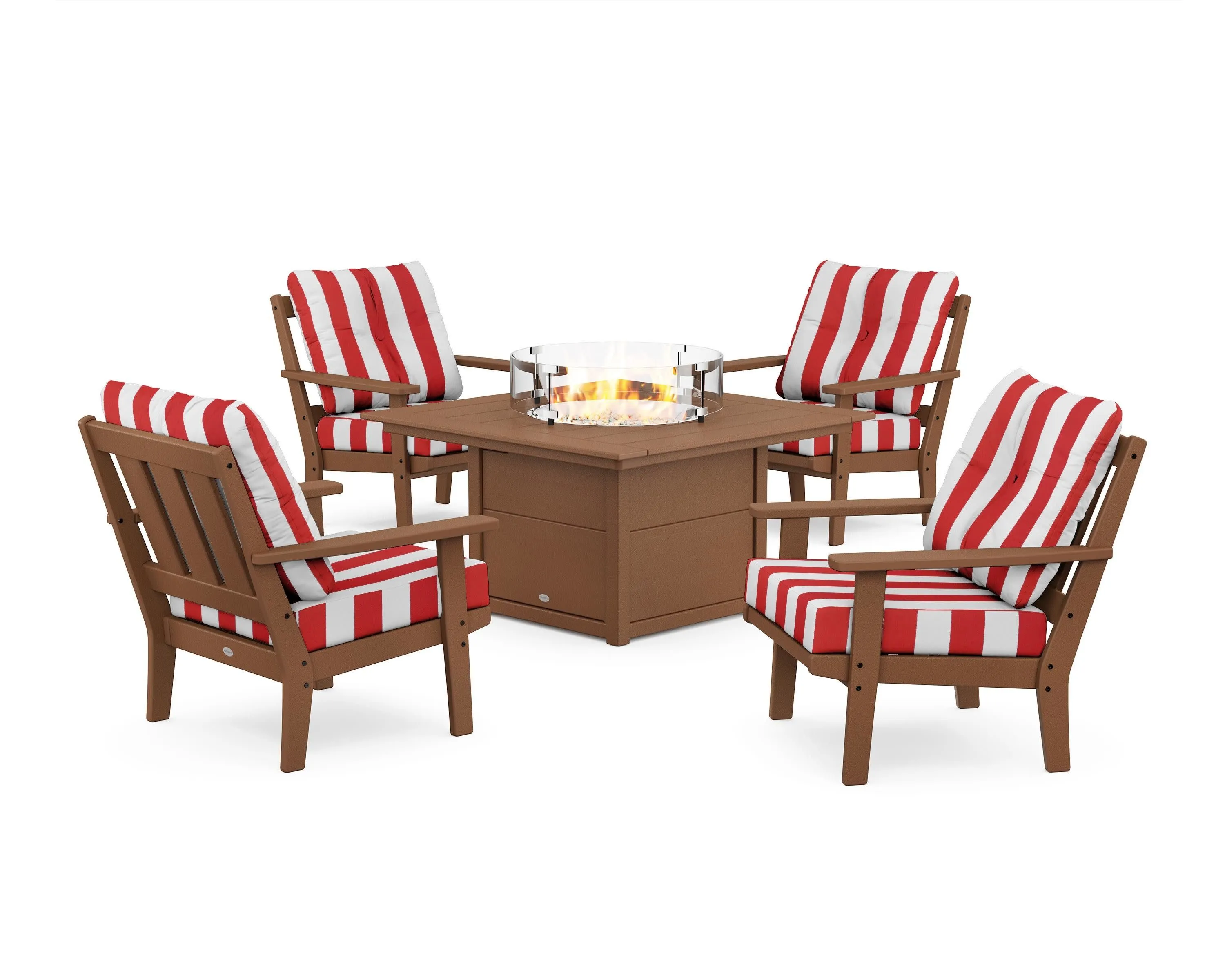 Oxford 5-Piece Deep Seating Set with Fire Pit Table
