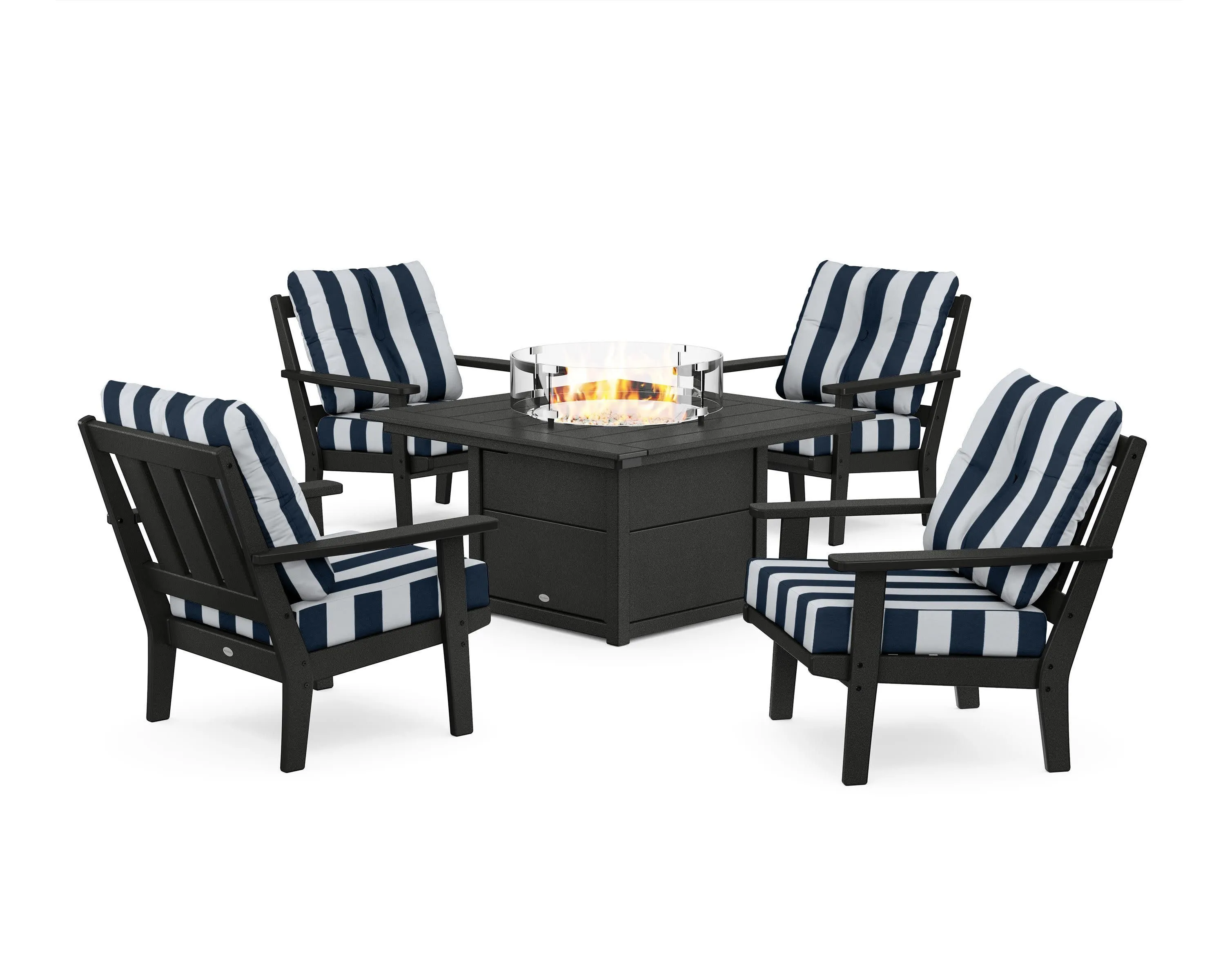 Oxford 5-Piece Deep Seating Set with Fire Pit Table