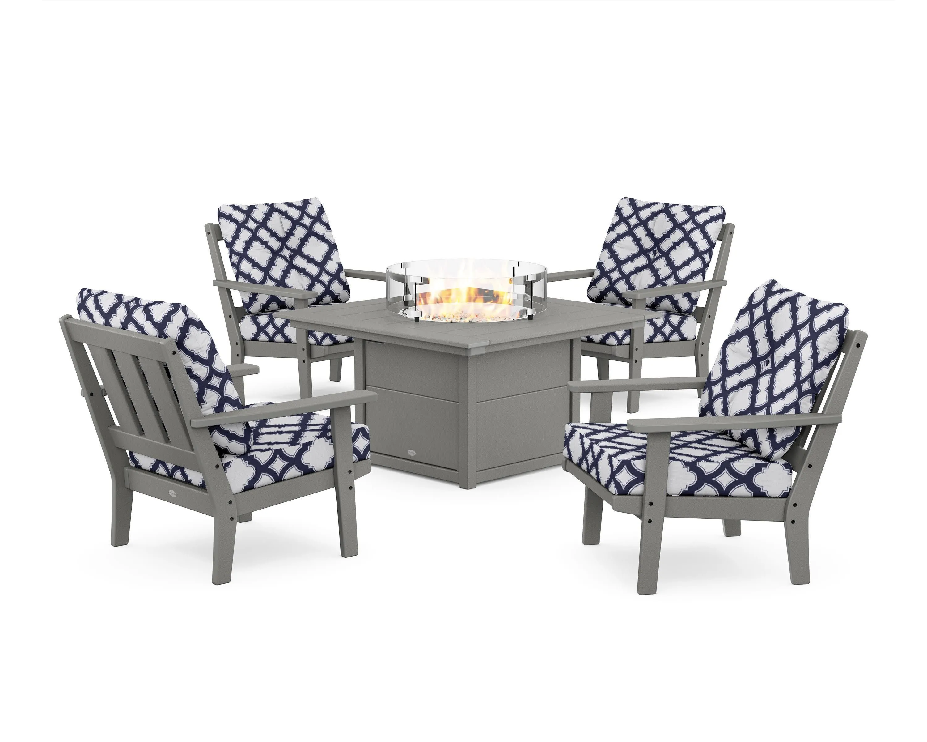 Oxford 5-Piece Deep Seating Set with Fire Pit Table