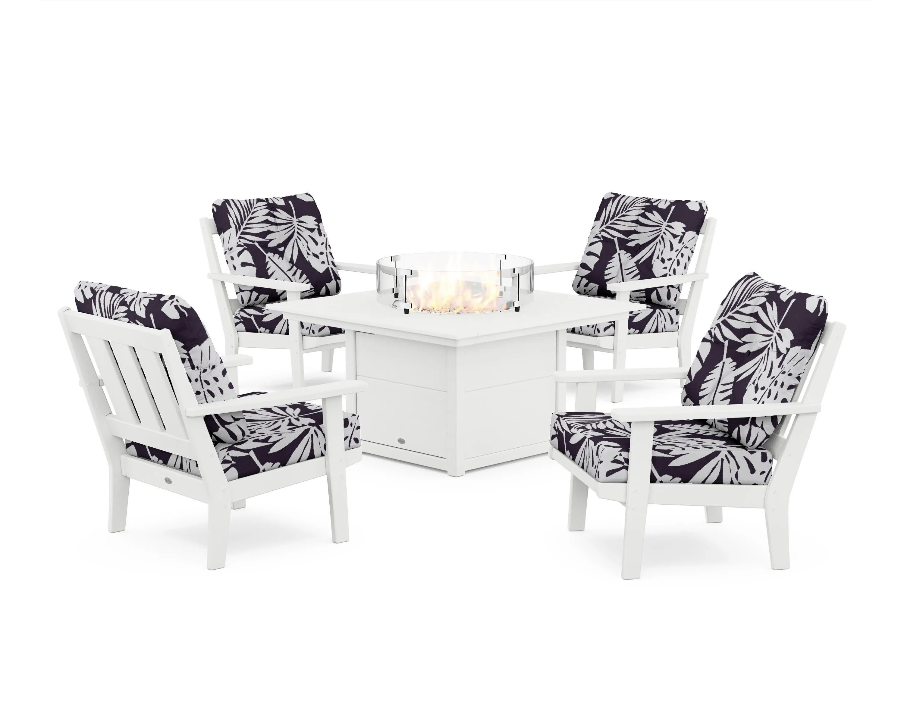 Oxford 5-Piece Deep Seating Set with Fire Pit Table