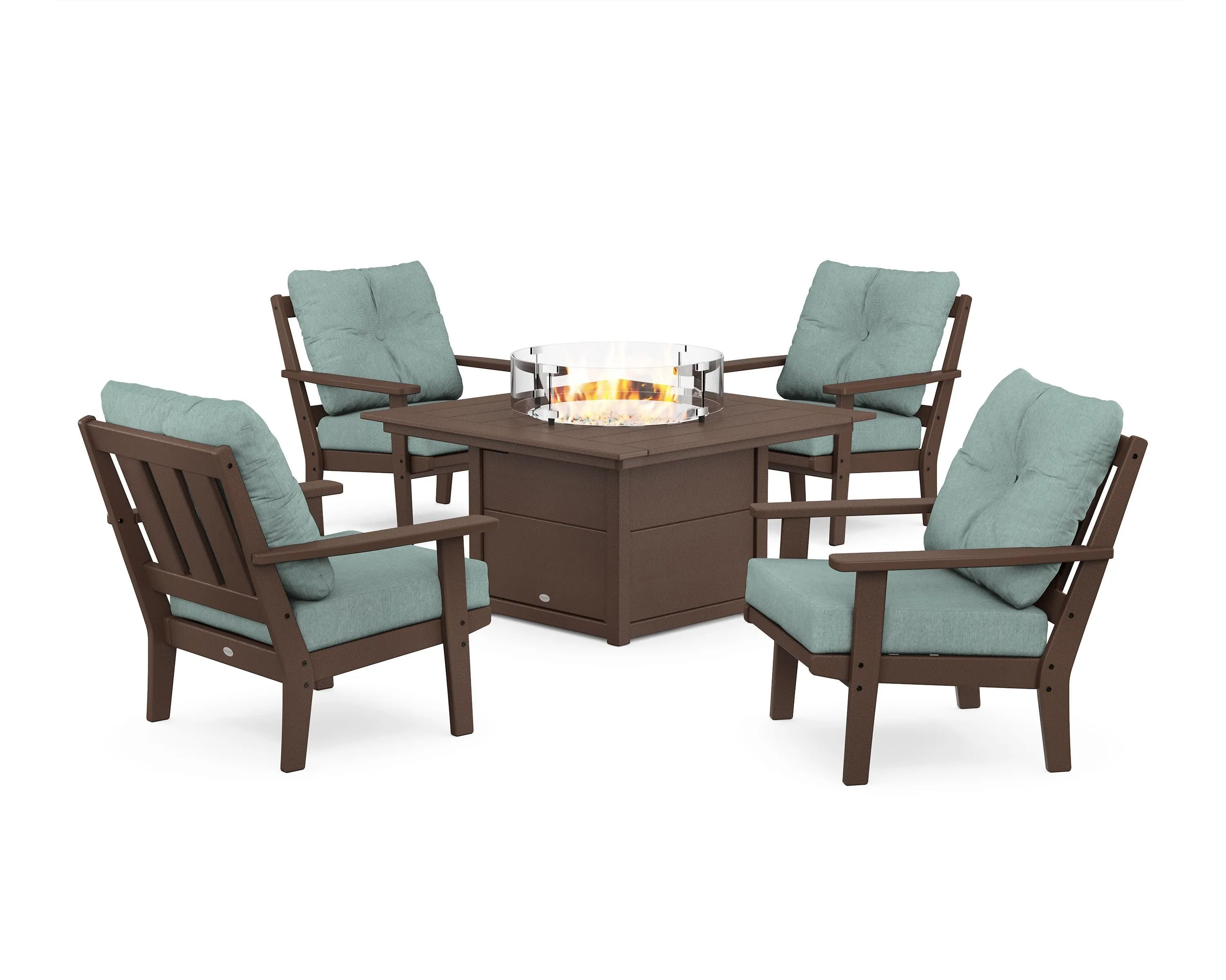 Oxford 5-Piece Deep Seating Set with Fire Pit Table