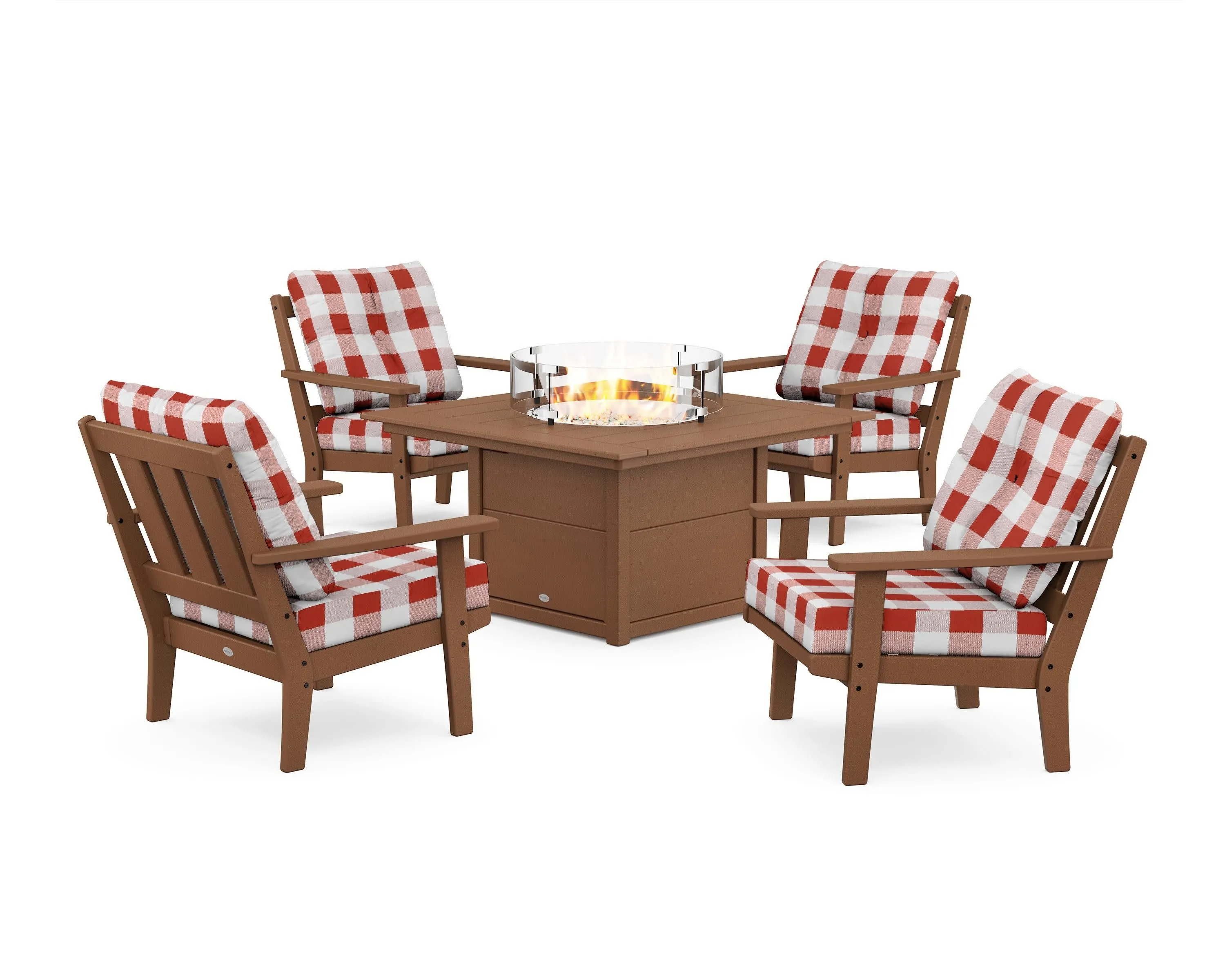 Oxford 5-Piece Deep Seating Set with Fire Pit Table