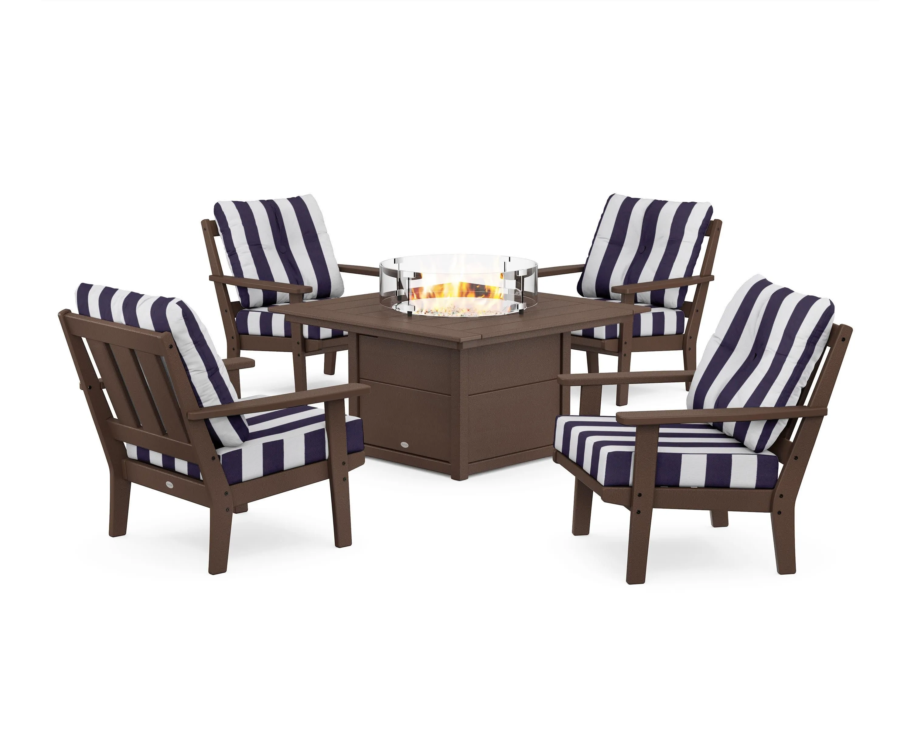 Oxford 5-Piece Deep Seating Set with Fire Pit Table