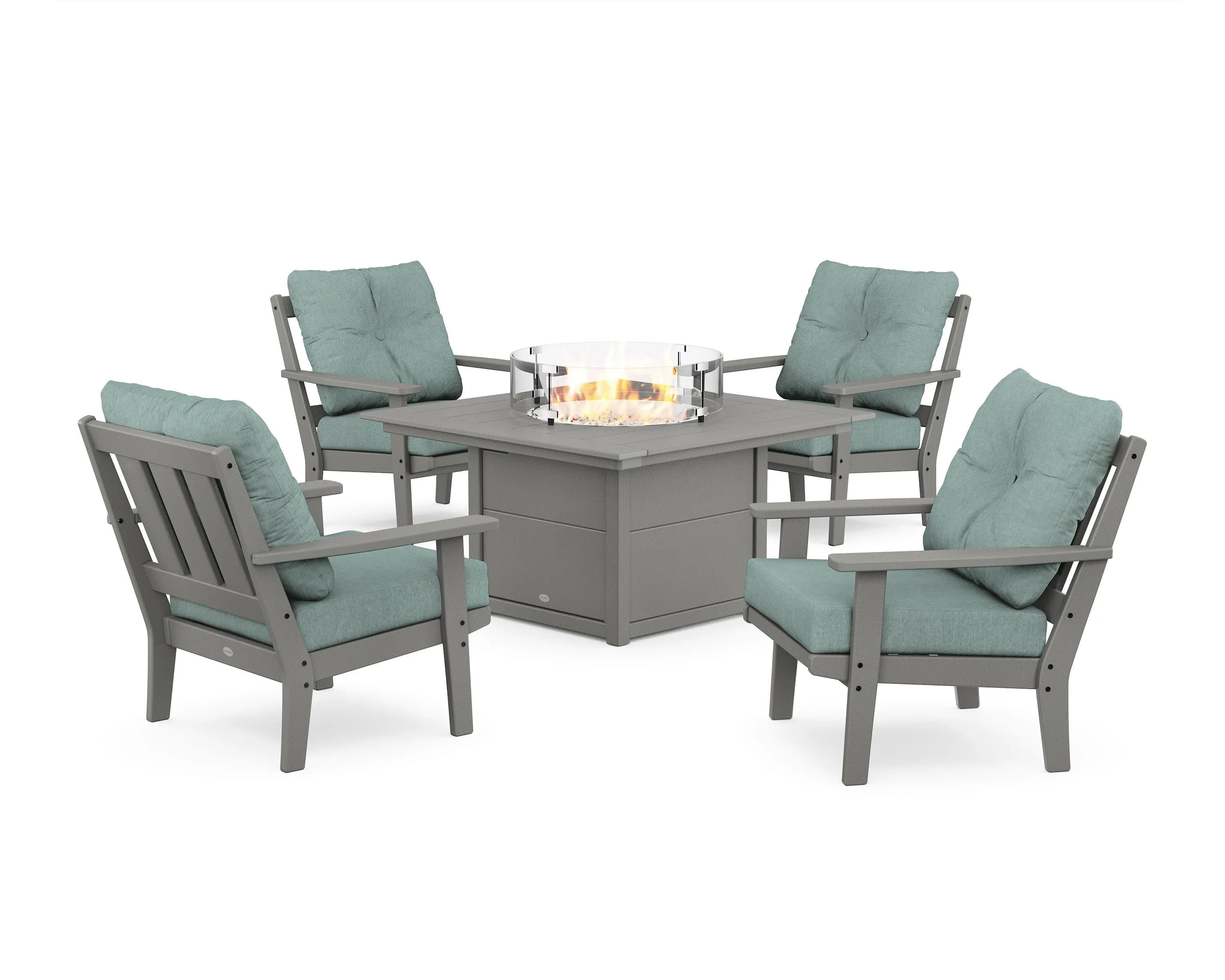 Oxford 5-Piece Deep Seating Set with Fire Pit Table