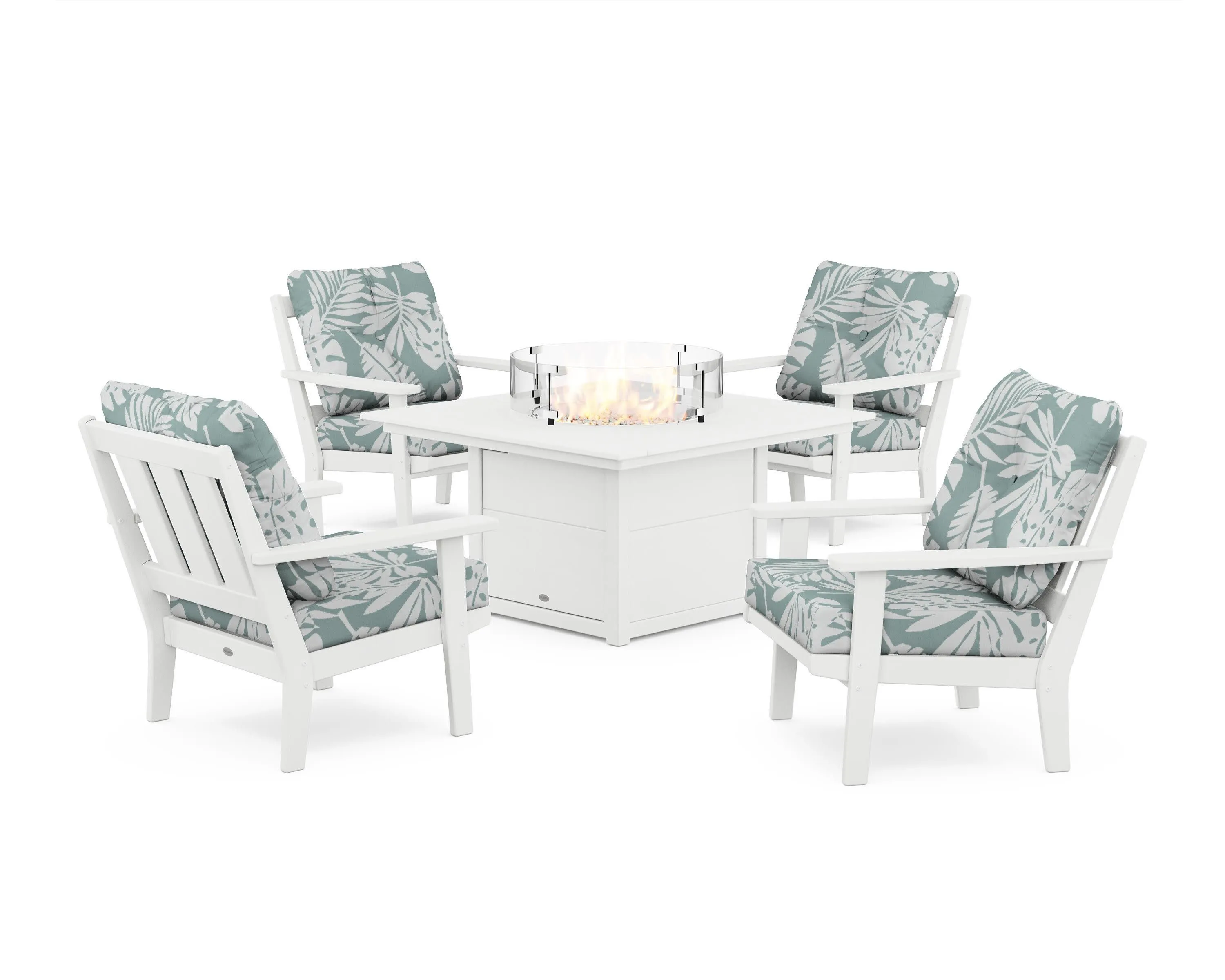 Oxford 5-Piece Deep Seating Set with Fire Pit Table
