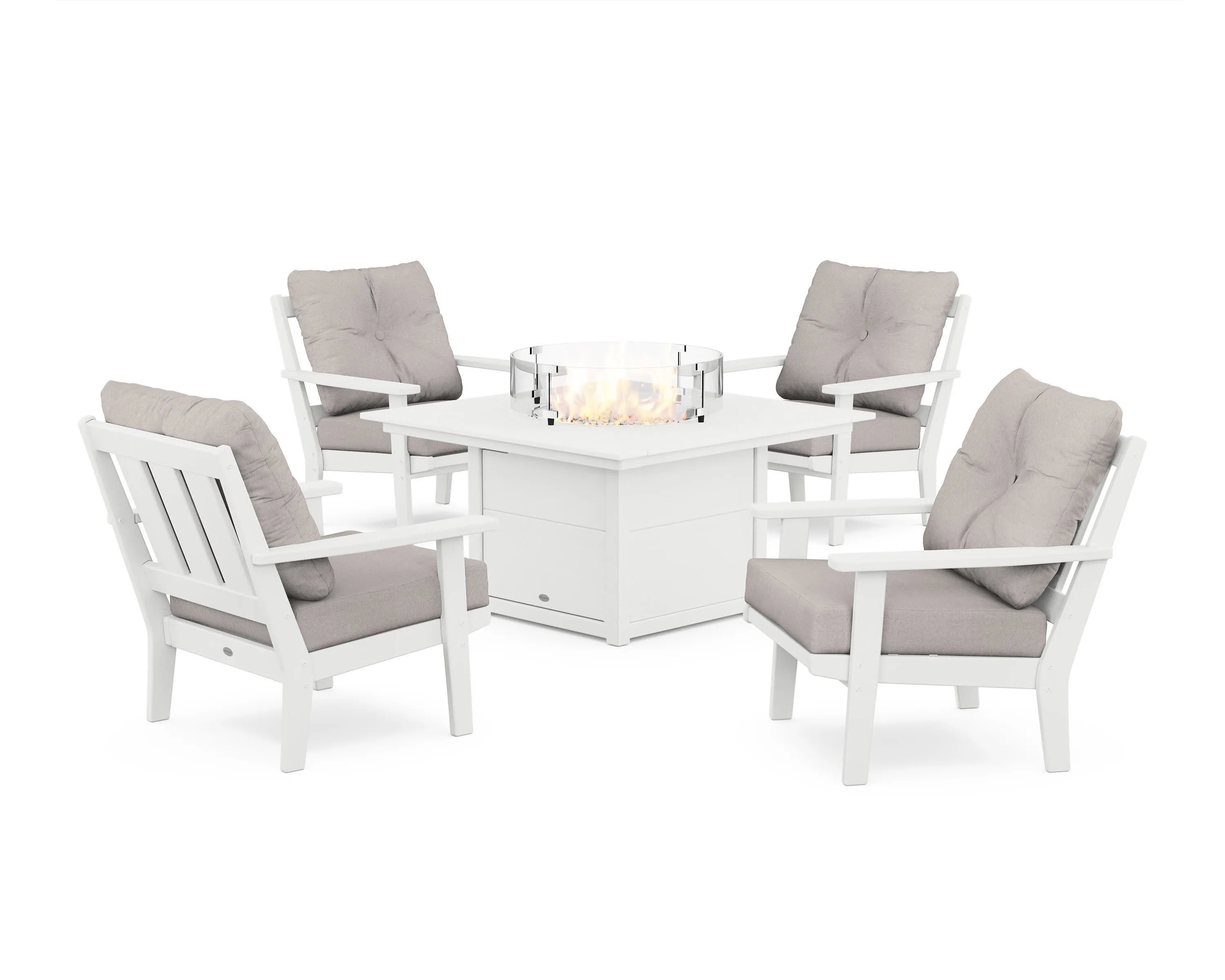 Oxford 5-Piece Deep Seating Set with Fire Pit Table