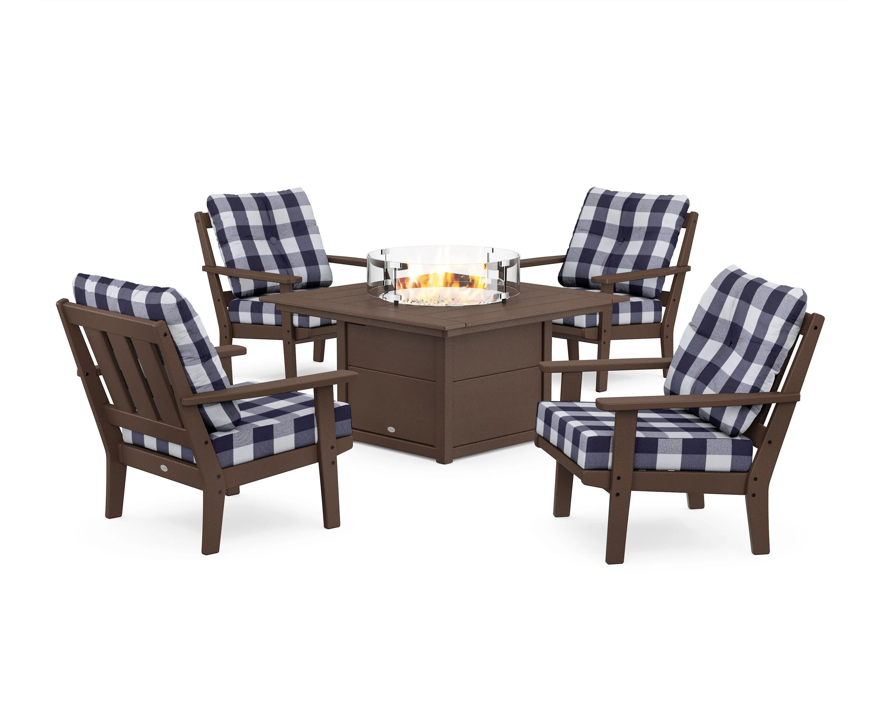 Oxford 5-Piece Deep Seating Set with Fire Pit Table