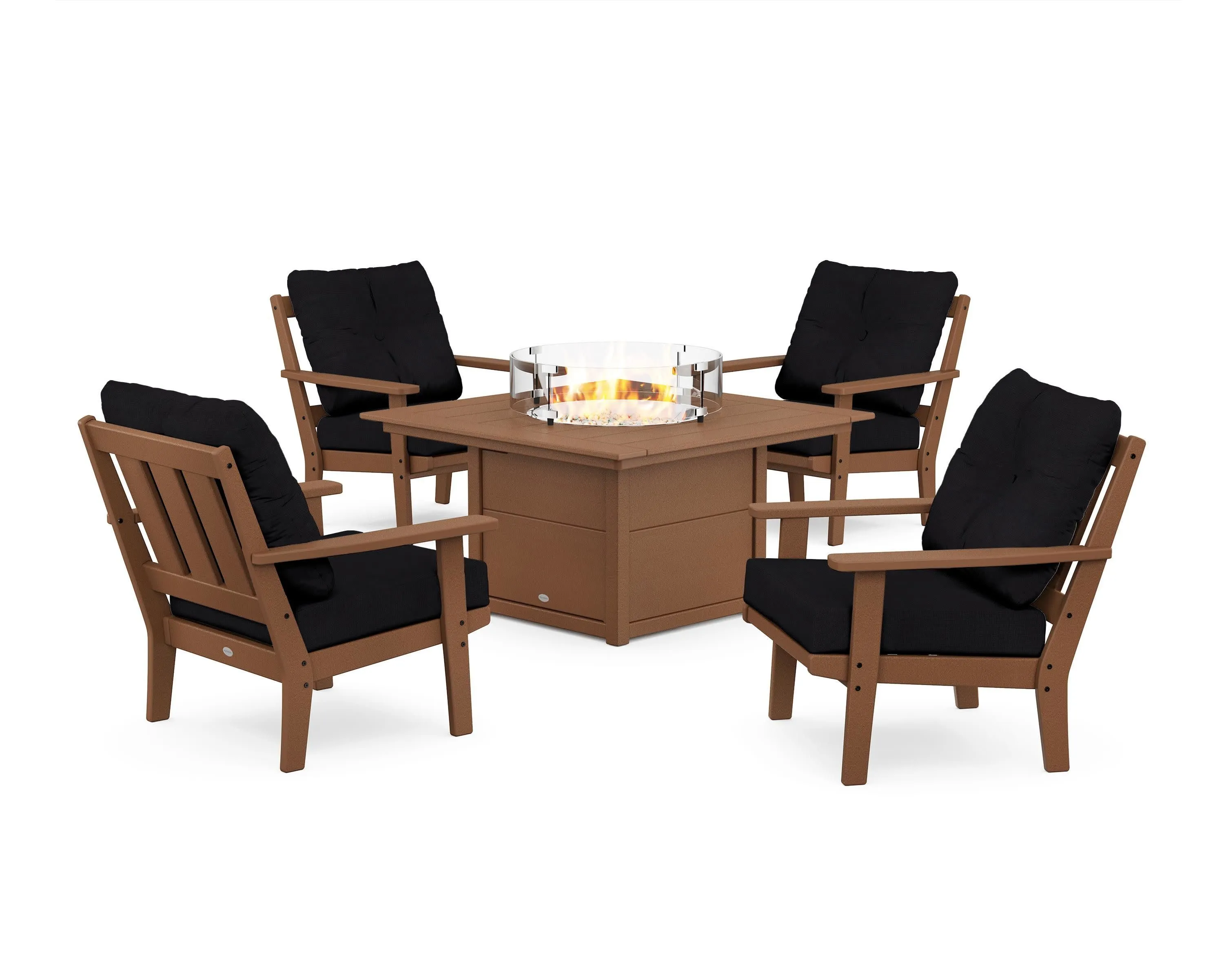 Oxford 5-Piece Deep Seating Set with Fire Pit Table